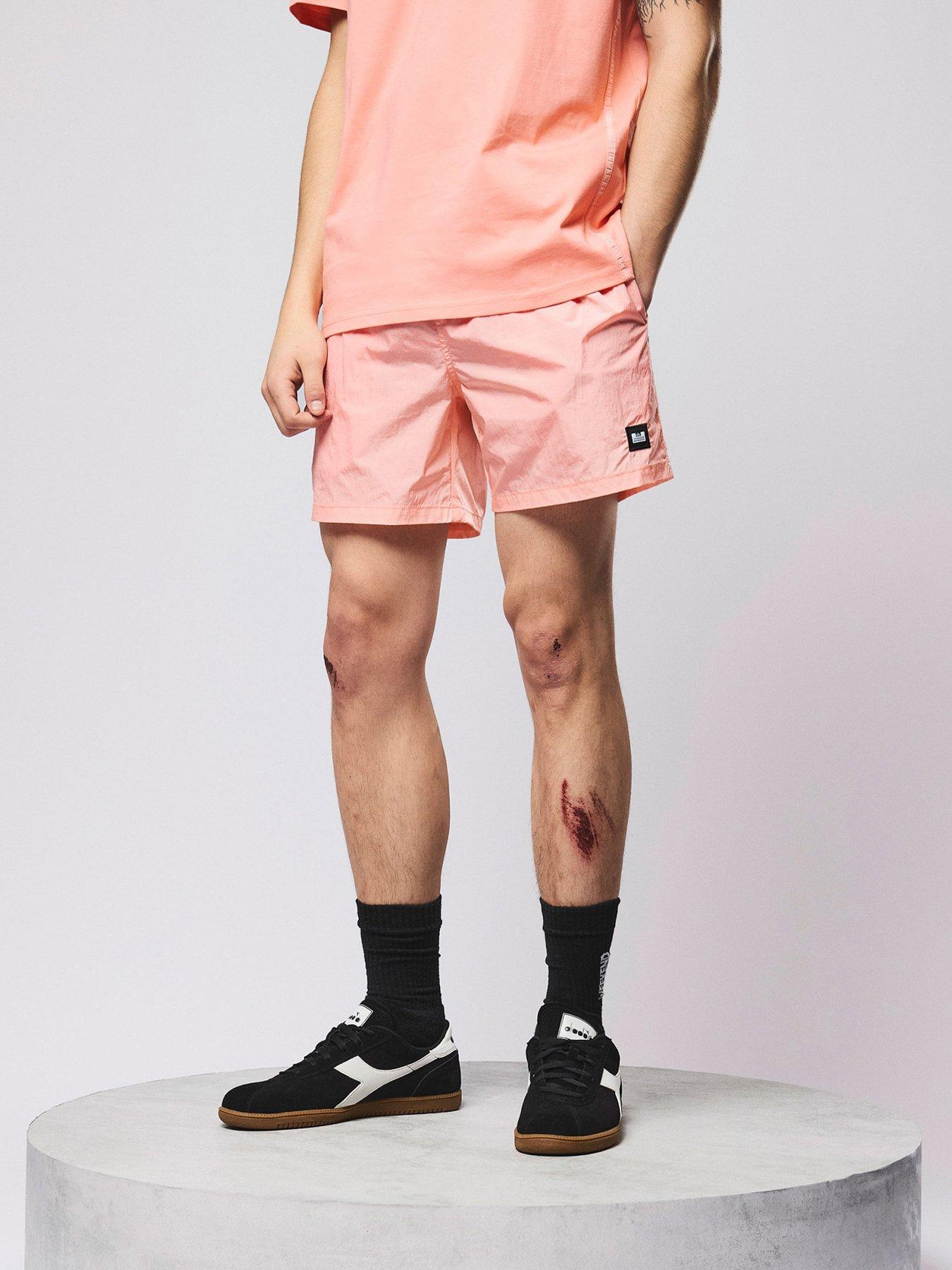  image of weekend-offender-weekend-offender-stacks-drawstring-swim-shorts-orange