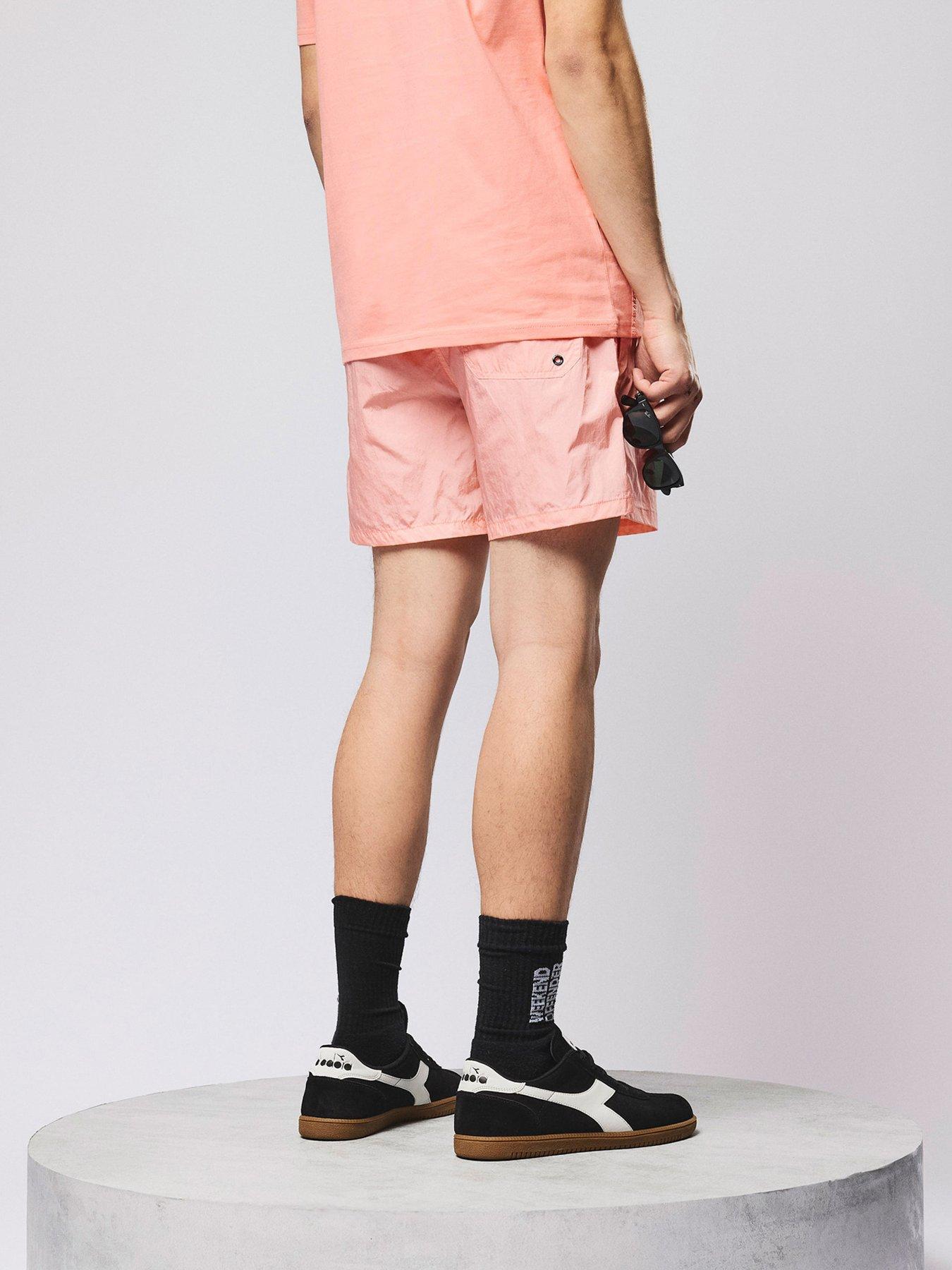 stillFront image of weekend-offender-weekend-offender-stacks-drawstring-swim-shorts-orange