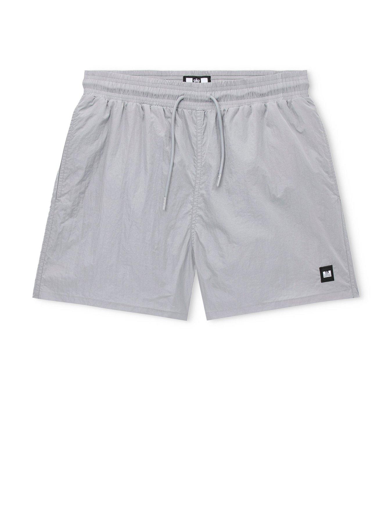  image of weekend-offender-big-and-tall-stacks-drawstring-swim-shorts-grey