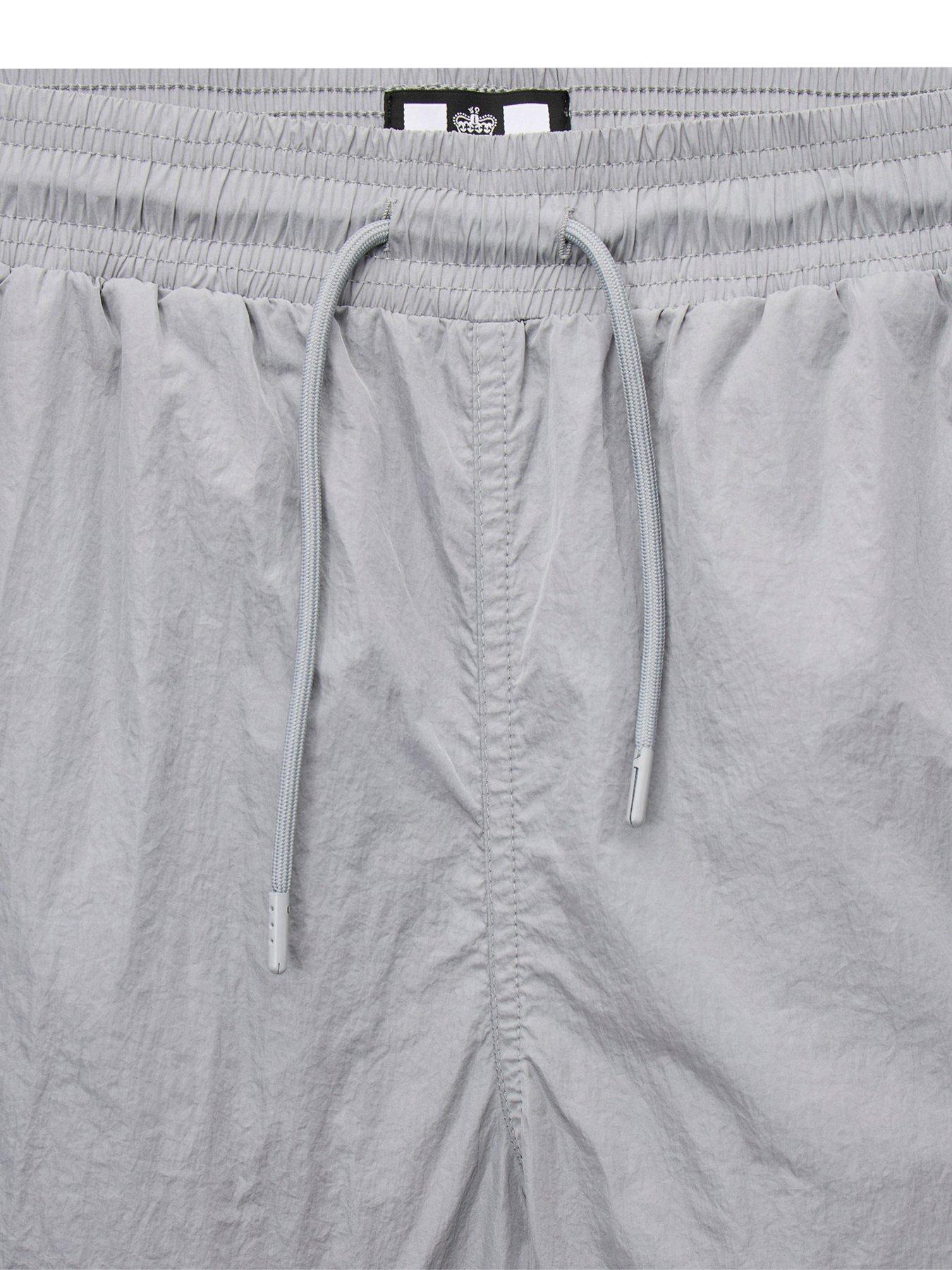  image of weekend-offender-big-and-tall-stacks-drawstring-swim-shorts-grey