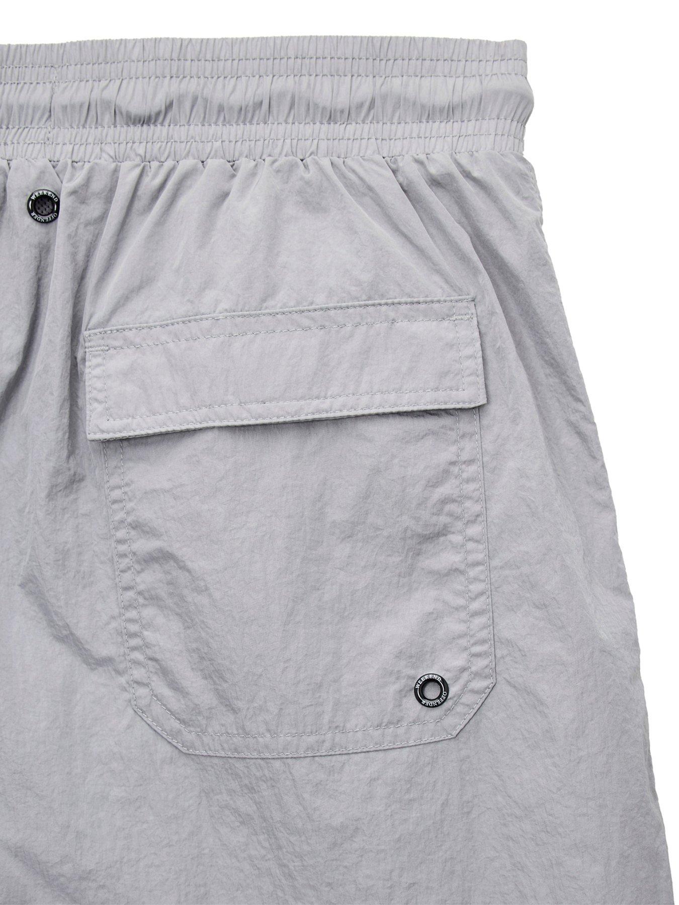  image of weekend-offender-big-and-tall-stacks-drawstring-swim-shorts-grey
