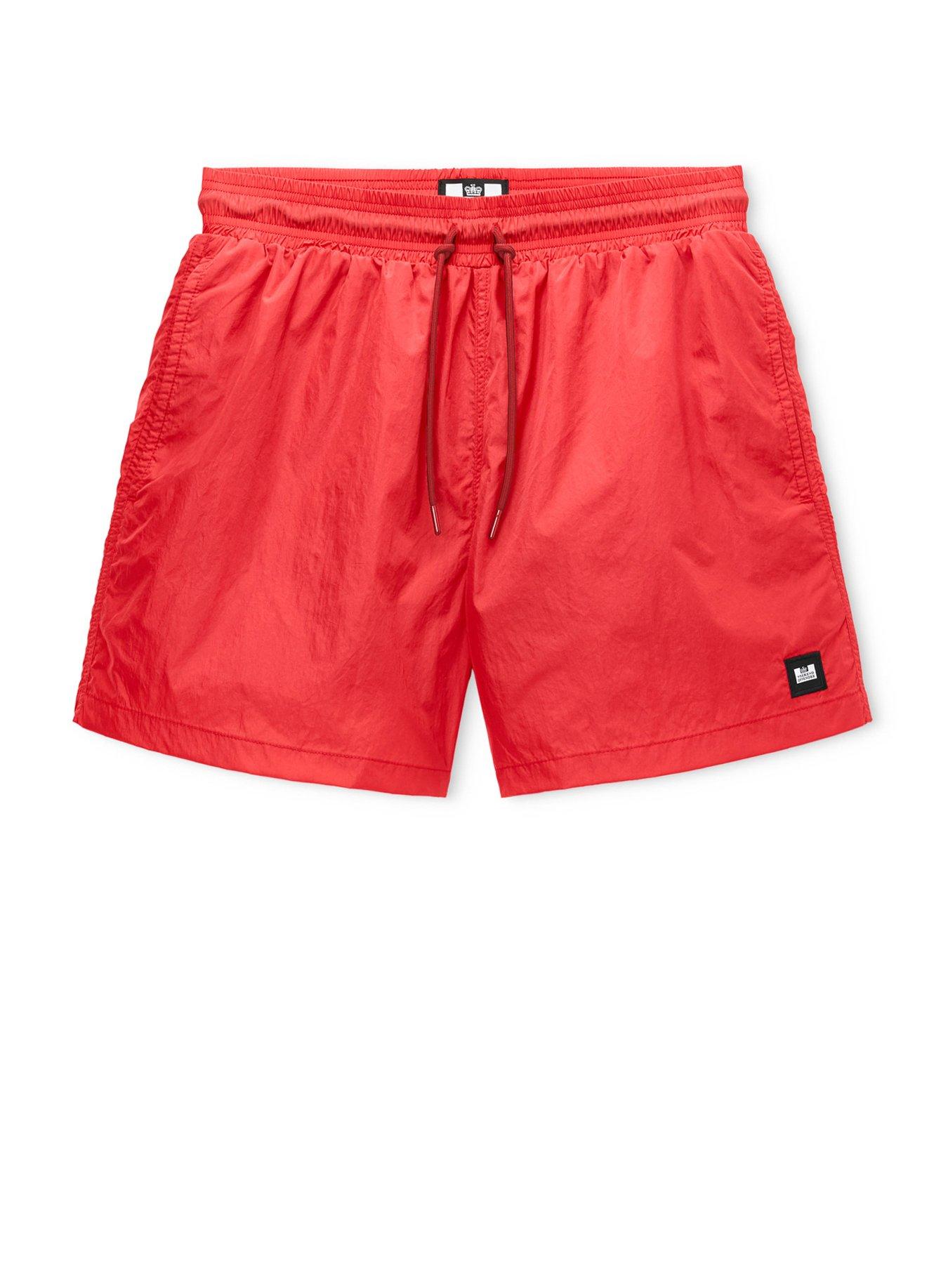  image of weekend-offender-big-and-tall-stacks-drawstring-swim-shorts-red