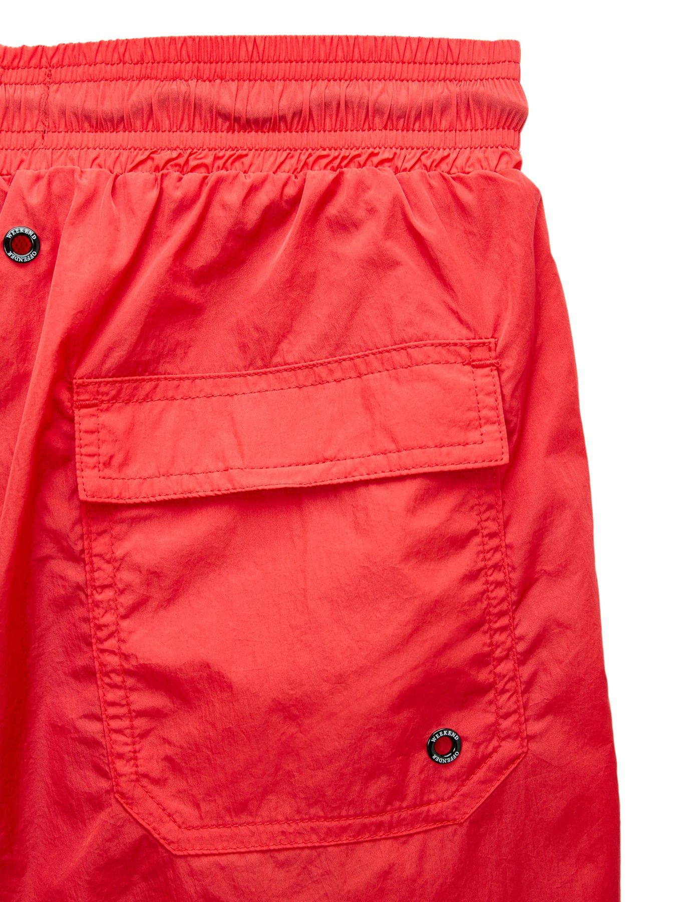  image of weekend-offender-big-and-tall-stacks-drawstring-swim-shorts-red