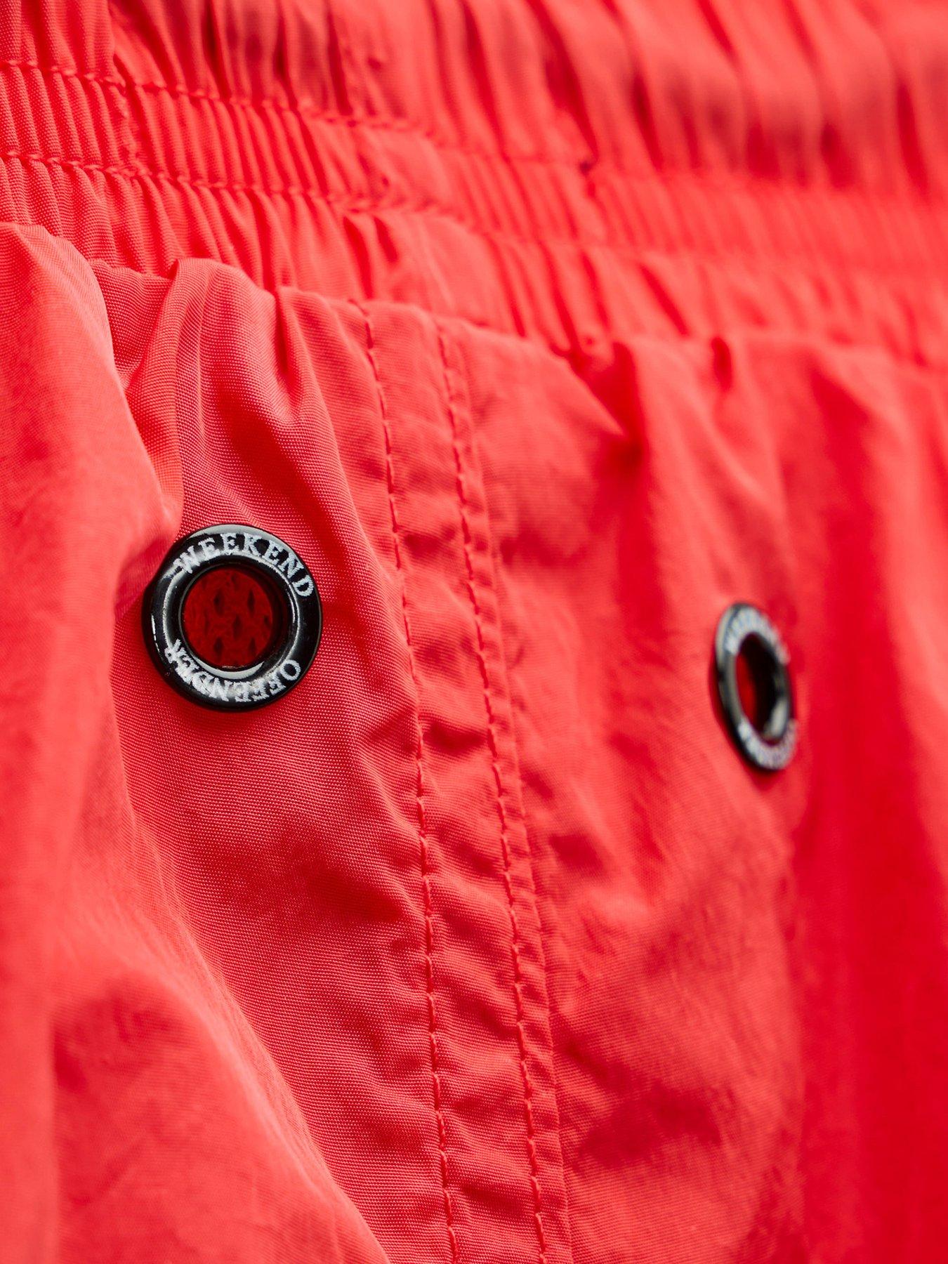  image of weekend-offender-big-and-tall-stacks-drawstring-swim-shorts-red