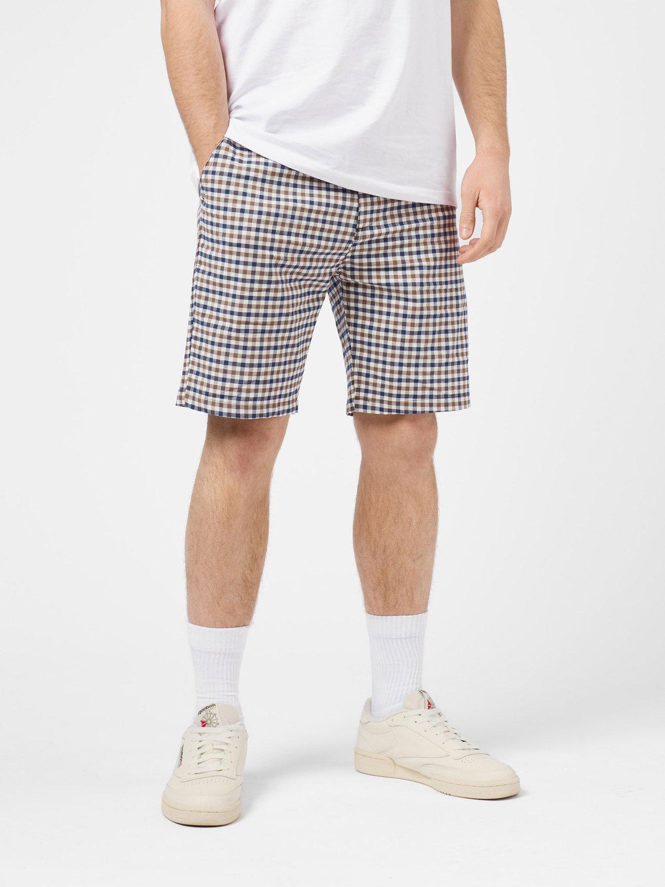front image of weekend-offender-weekend-offender-ivan-check-shorts-multi
