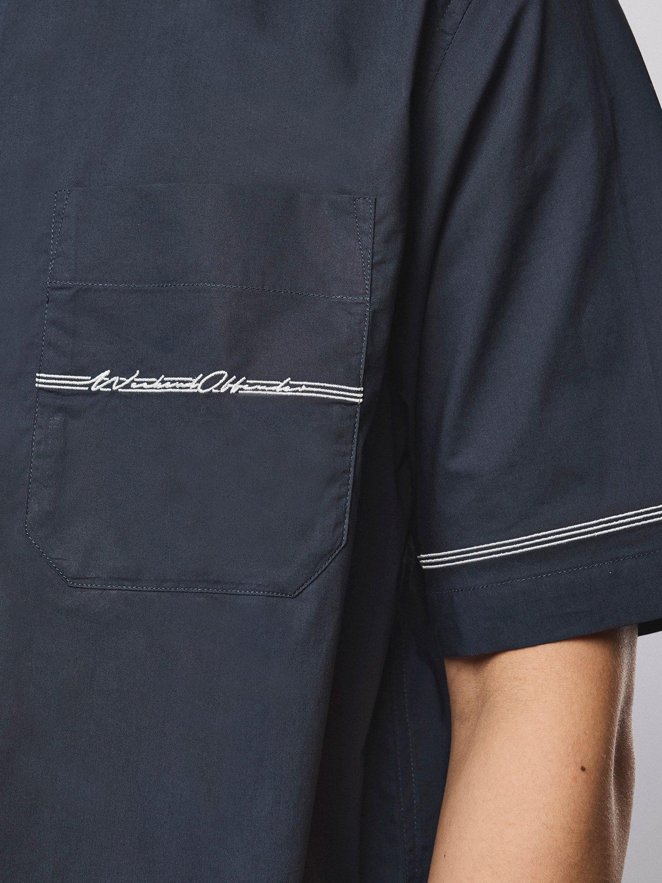  image of weekend-offender-senia-short-sleeve-shirt-navy