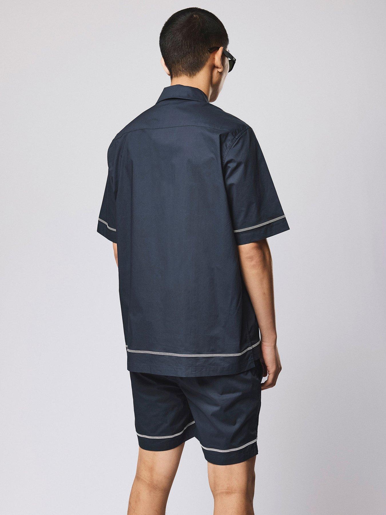  image of weekend-offender-senia-short-sleeve-shirt-navy