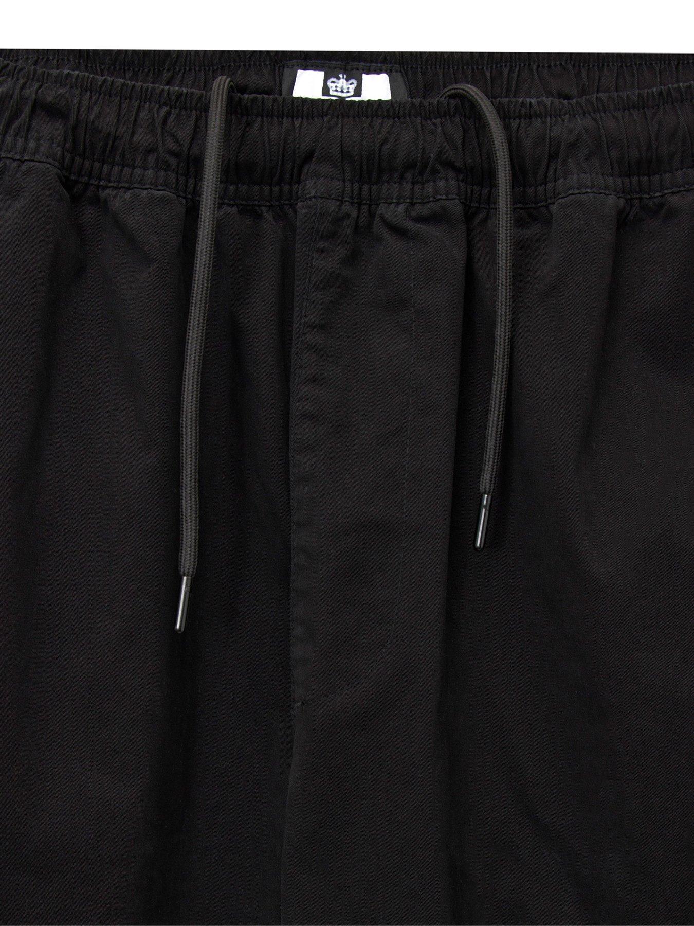  image of weekend-offender-weekend-offender-eldon-woven-cargo-trousers-black