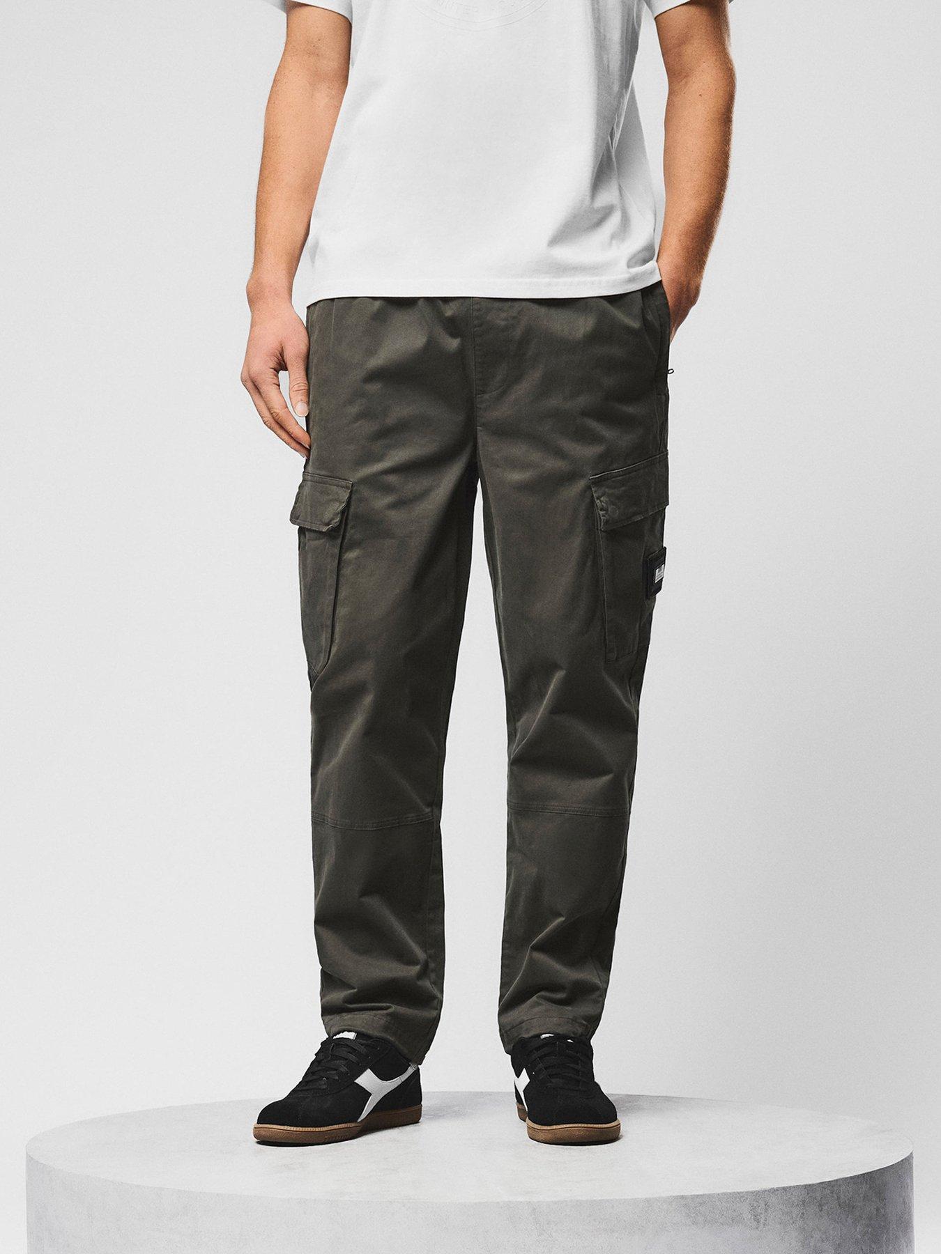 Image 2 of 6 of Weekend Offender Eldon Woven Cargo Trousers - Green