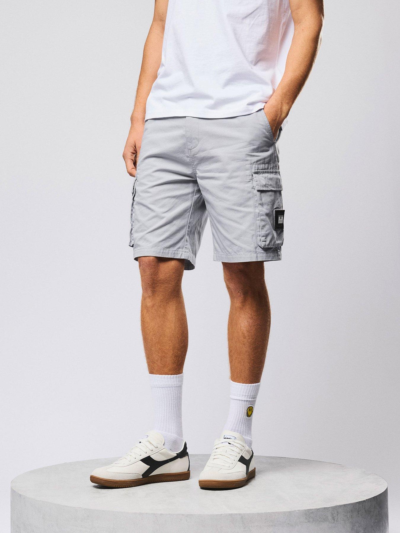  image of weekend-offender-weekend-offender-mascia-cargo-shorts-grey