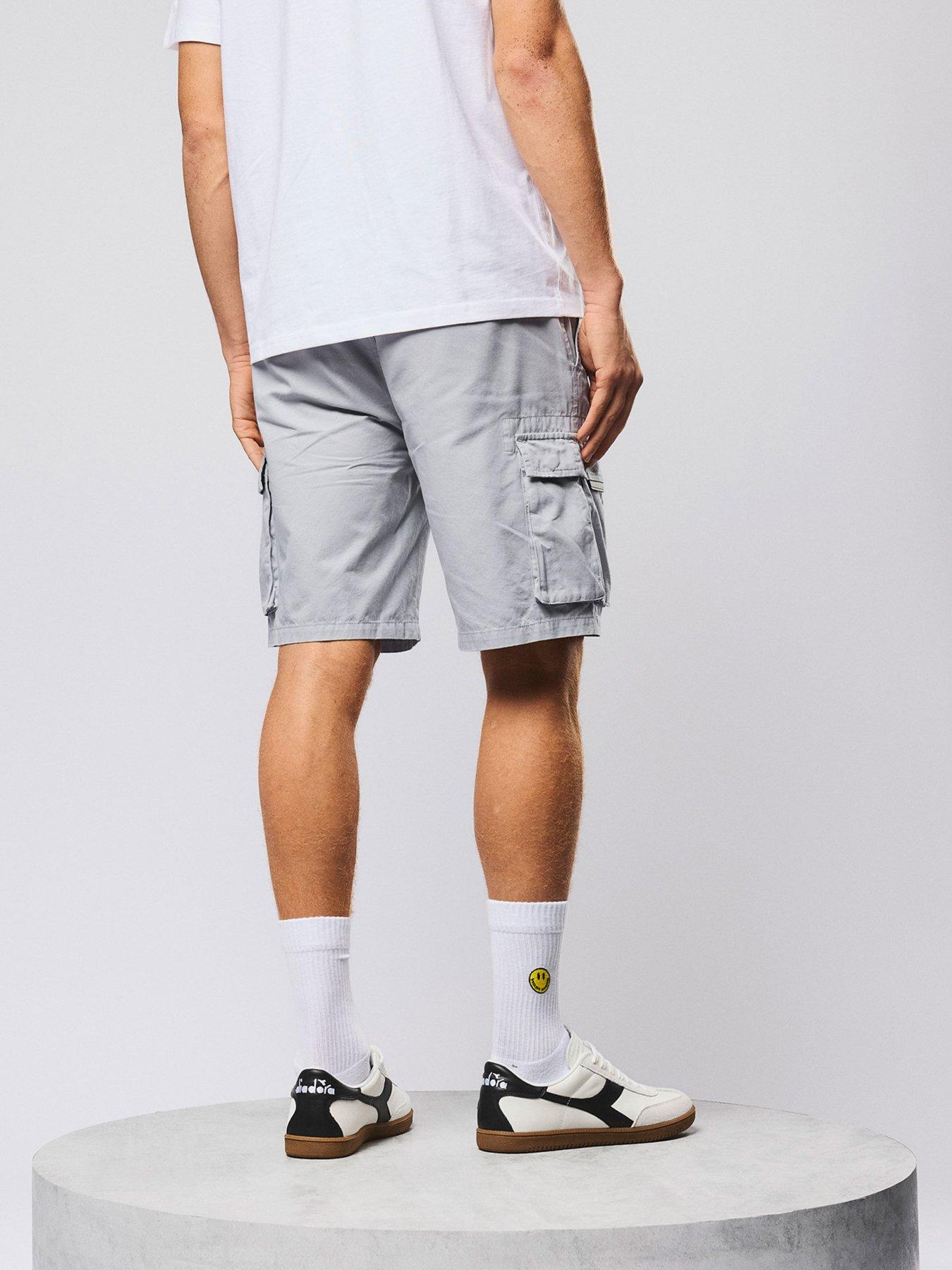  image of weekend-offender-weekend-offender-mascia-cargo-shorts-grey