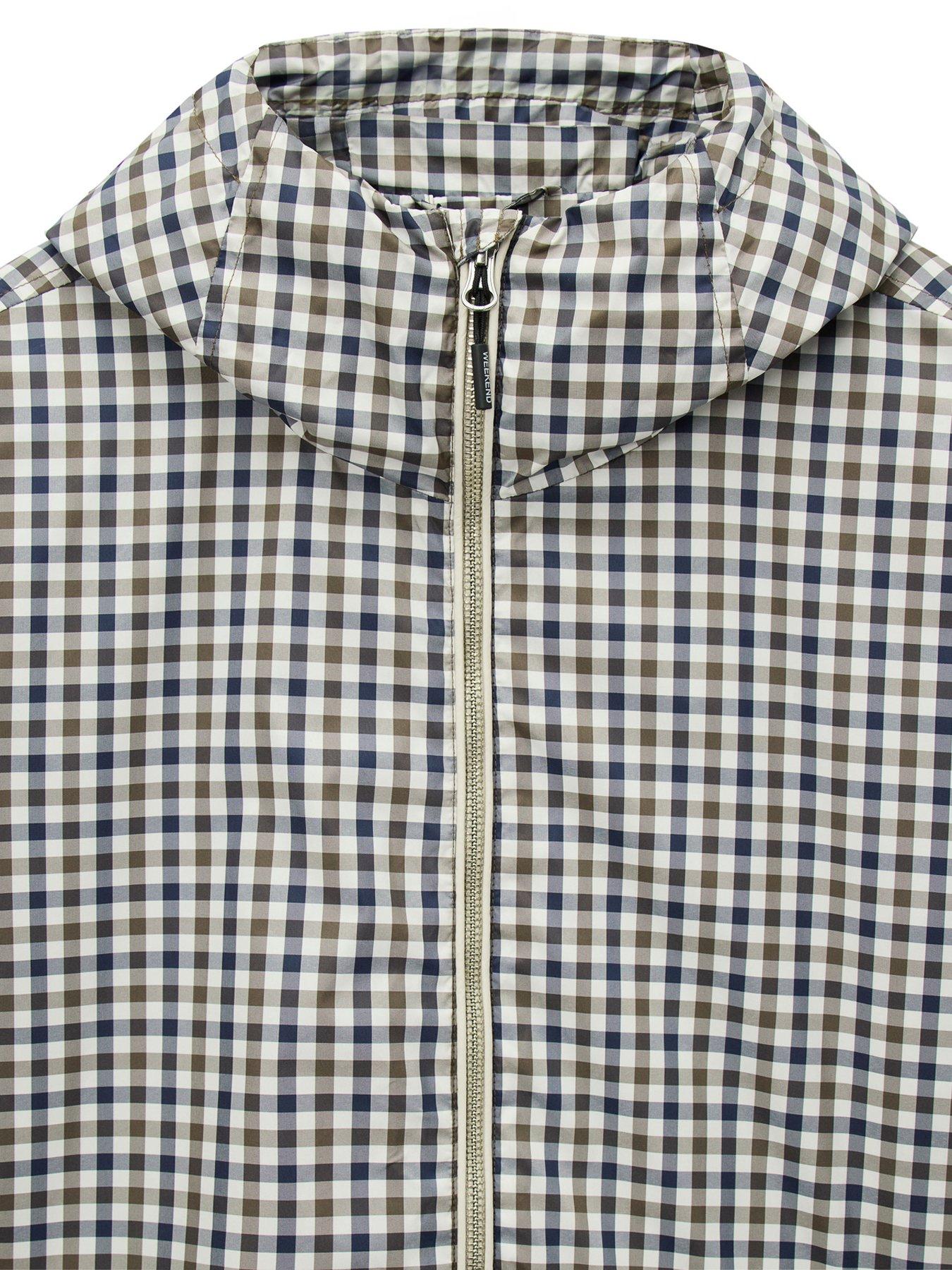 Image 5 of 5 of Weekend Offender Campania Check Hooded Jacket - Multi