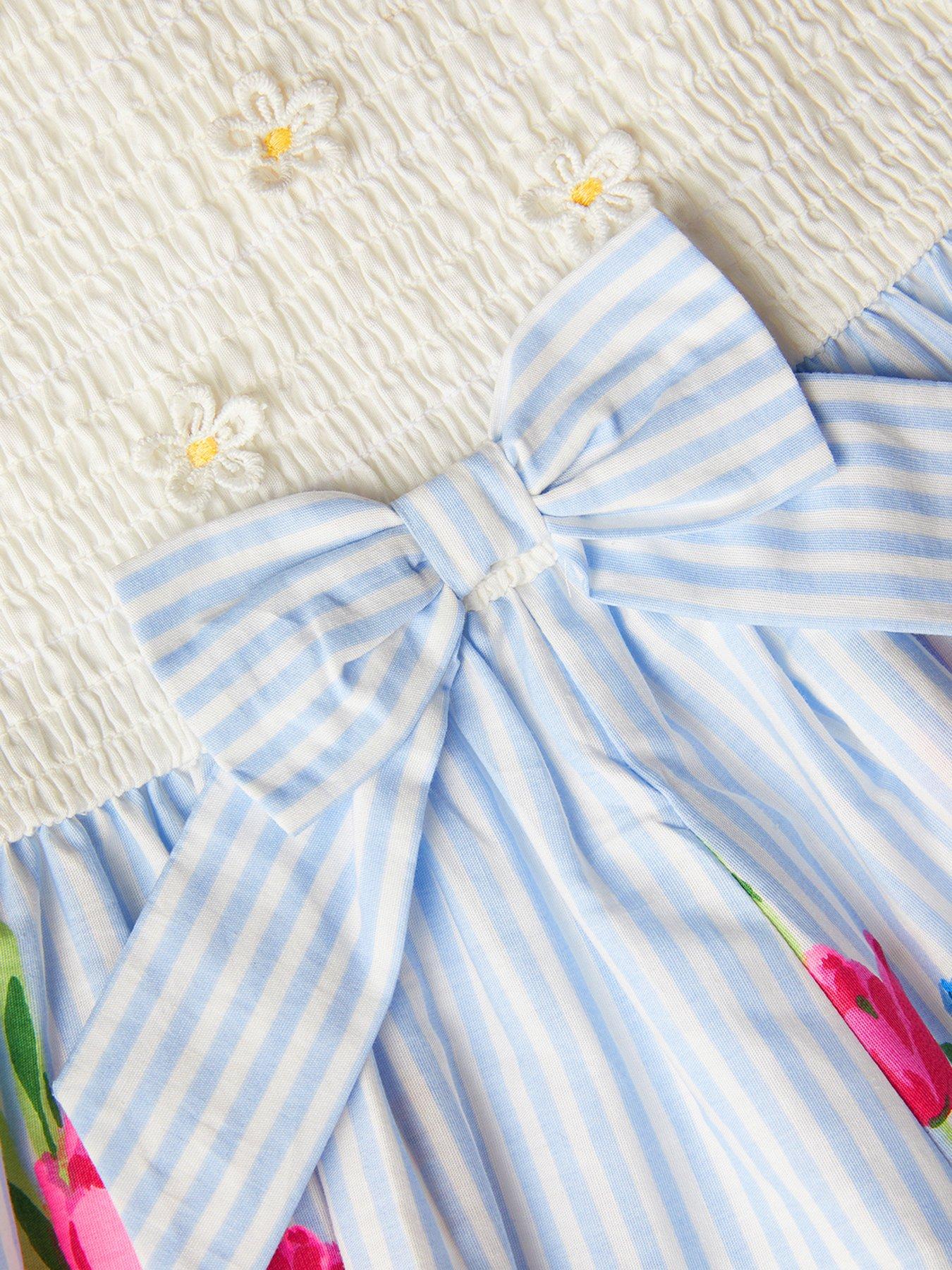  image of monsoon-girls-tick-bloom-playsuit-blue