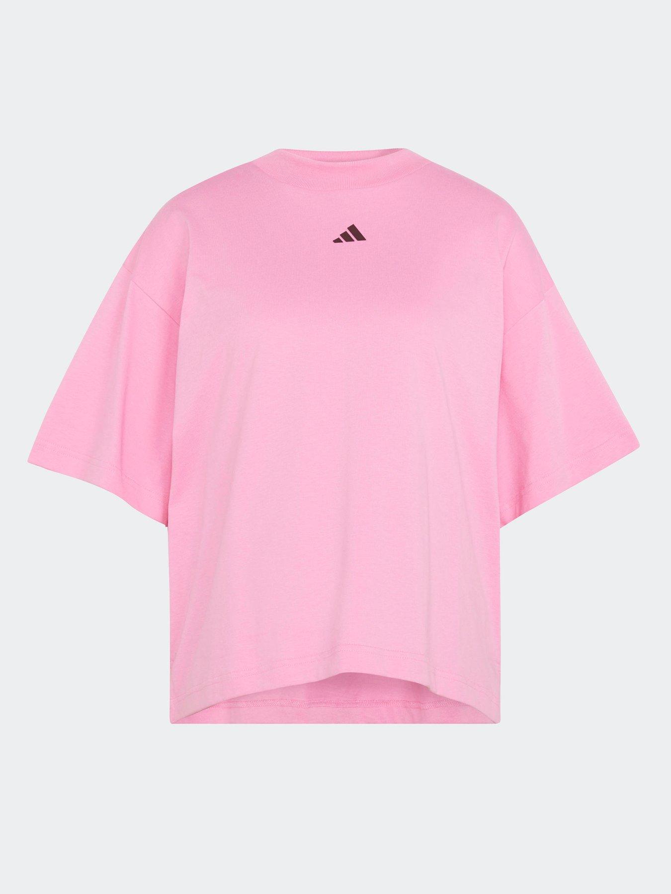 Image 6 of 6 of adidas Sportswear Womens 3 Stripe Gfx T-shirt - Pink