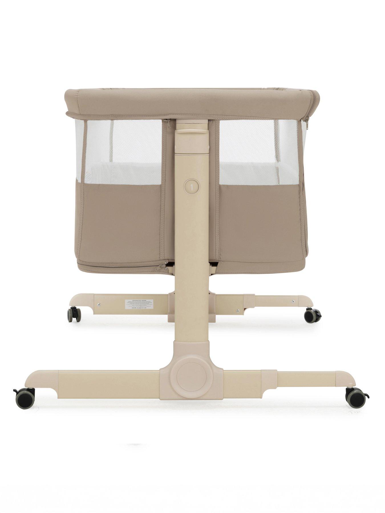  image of babymore-neera-bedside-crib-khaki