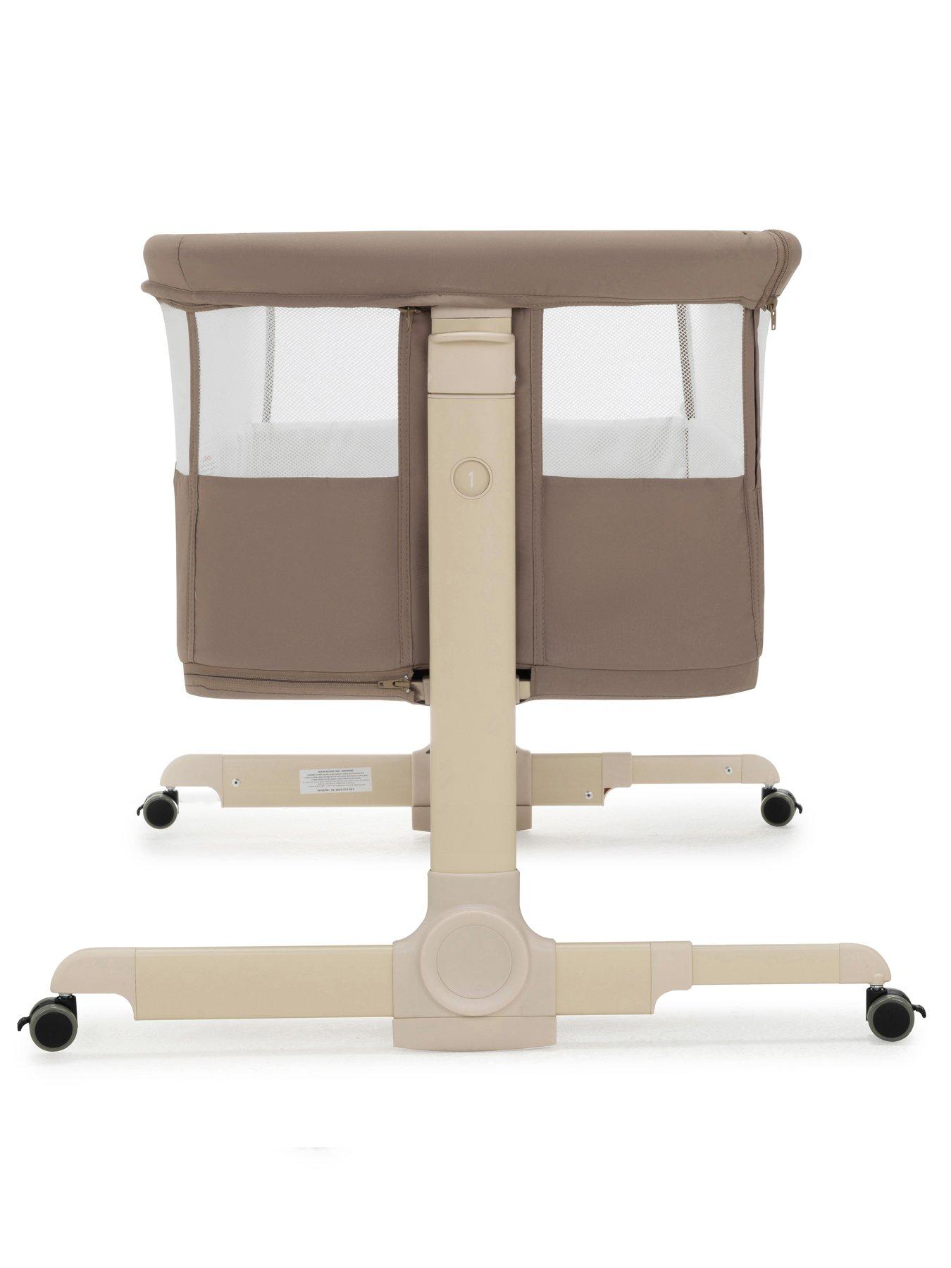  image of babymore-neera-bedside-crib-mocha