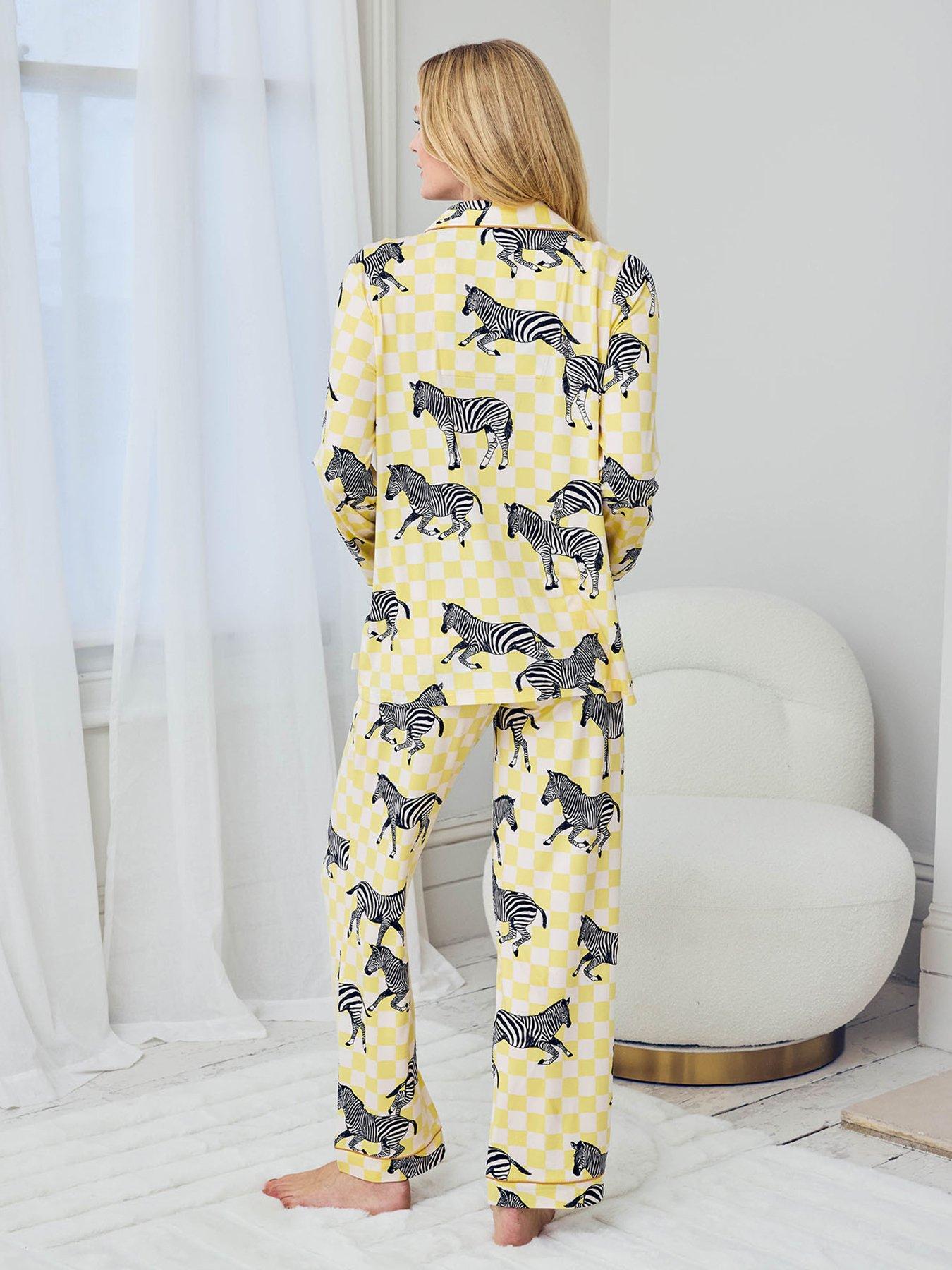 Image 2 of 5 of CHELSEA PEERS Maternity Classic Long Button Up Pyjama Set - Yellow