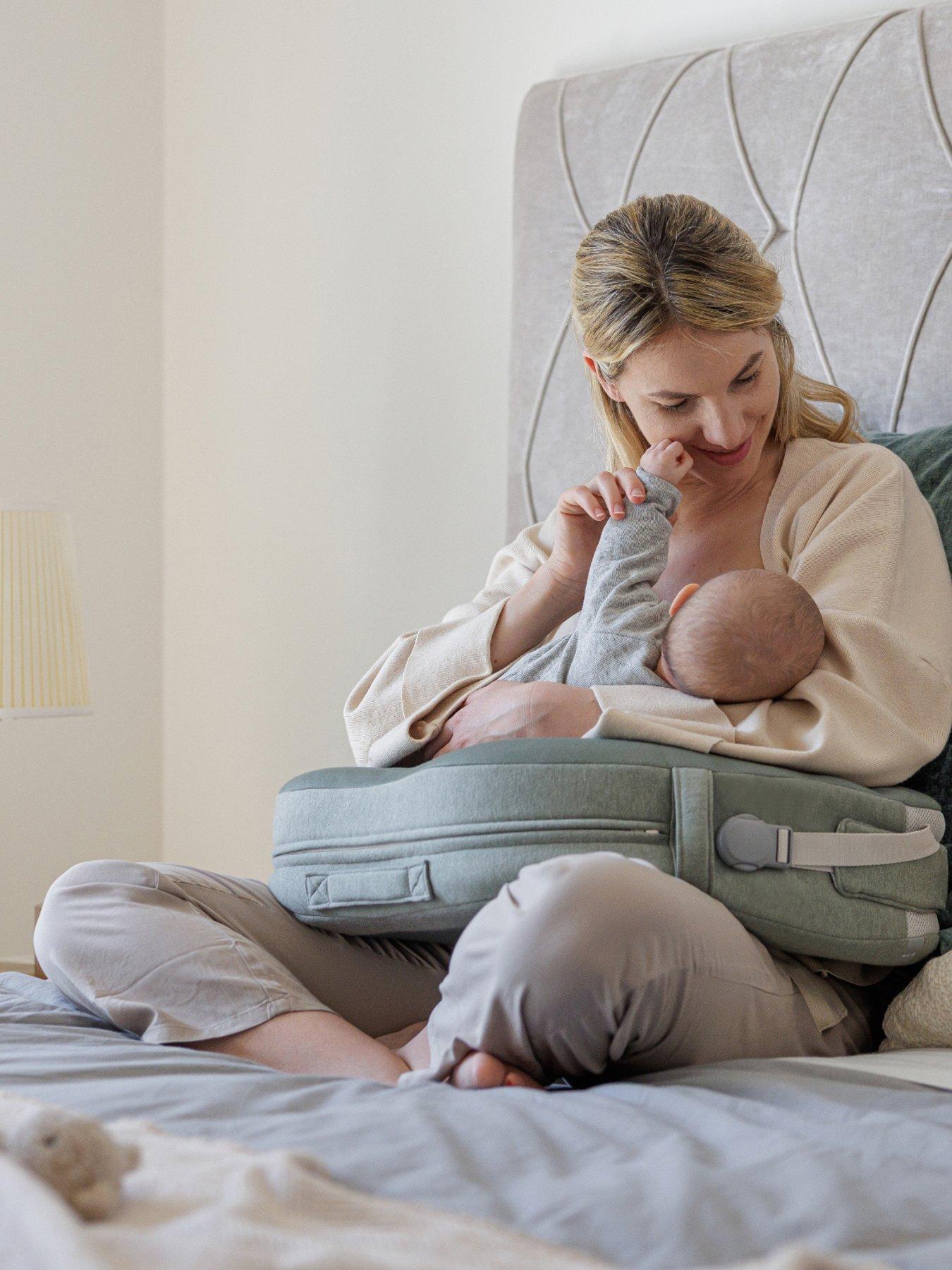 image of cuddleco-elysia-nursing-pillow-delicate-pink
