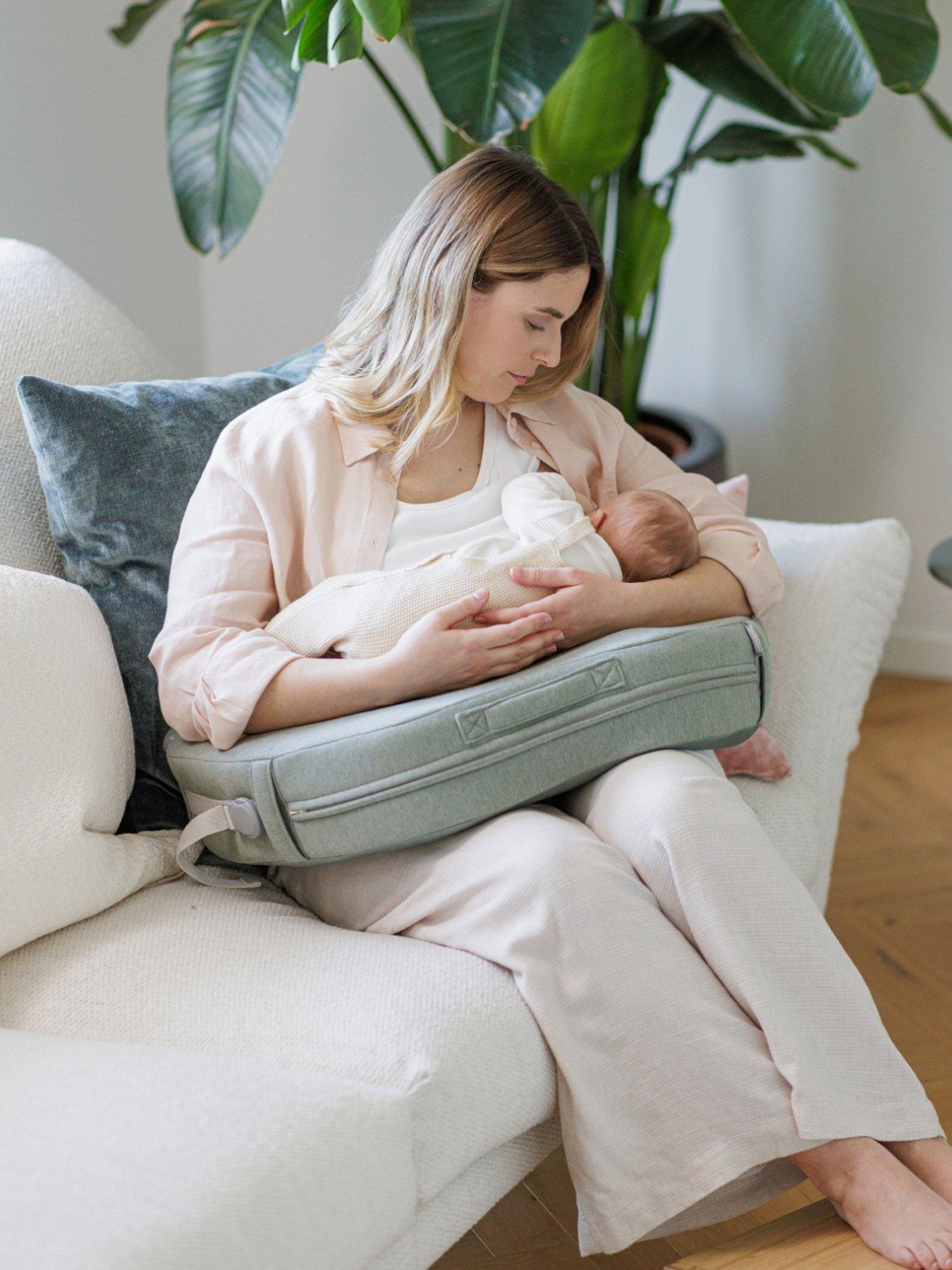 back image of cuddleco-elysia-nursing-pillow-harmony-grey