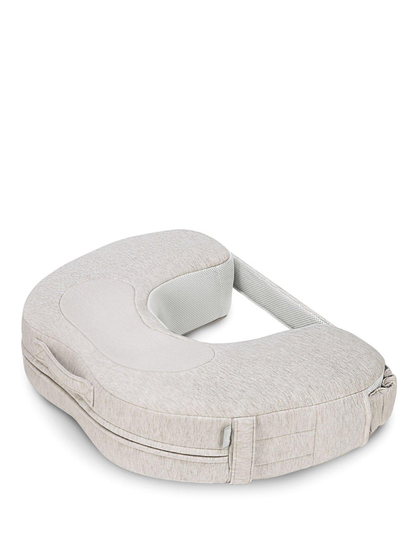 front image of cuddleco-elysia-nursing-pillow-quiet-biege