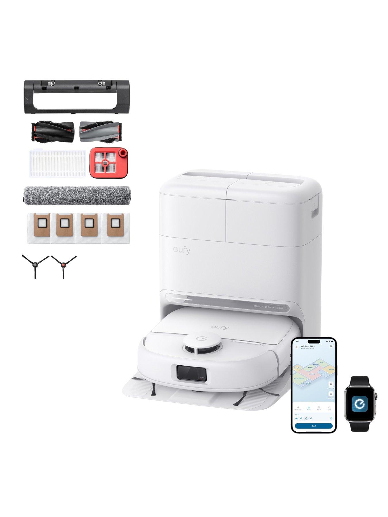 Eufy Omni C28 Robot Vacuum  &  Mop with All-in-One Station White with Extra Dust Bags