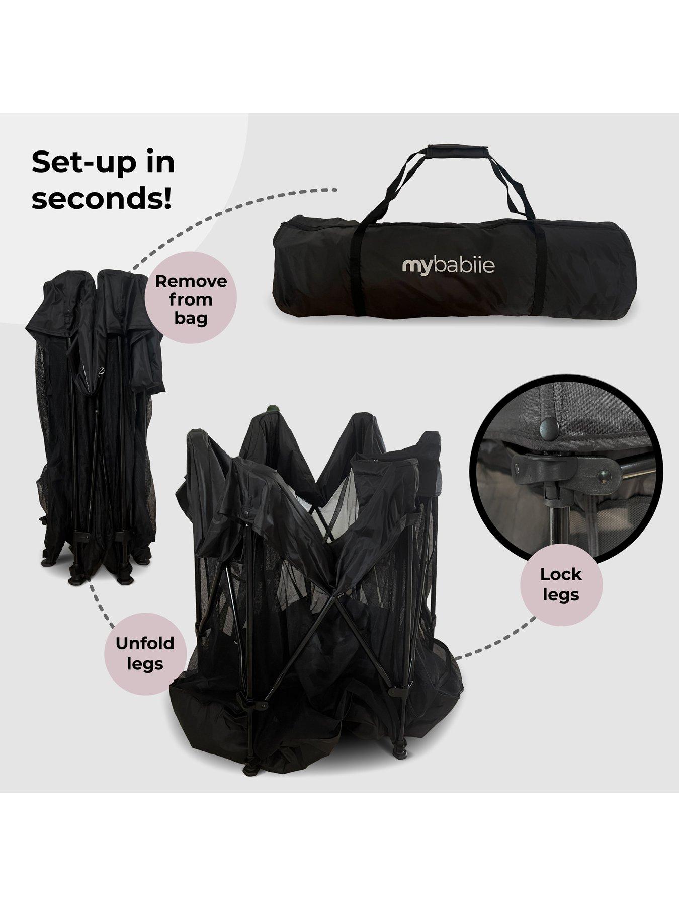 Image 6 of 8 of My Babiie Foldable Baby Playpen - Black