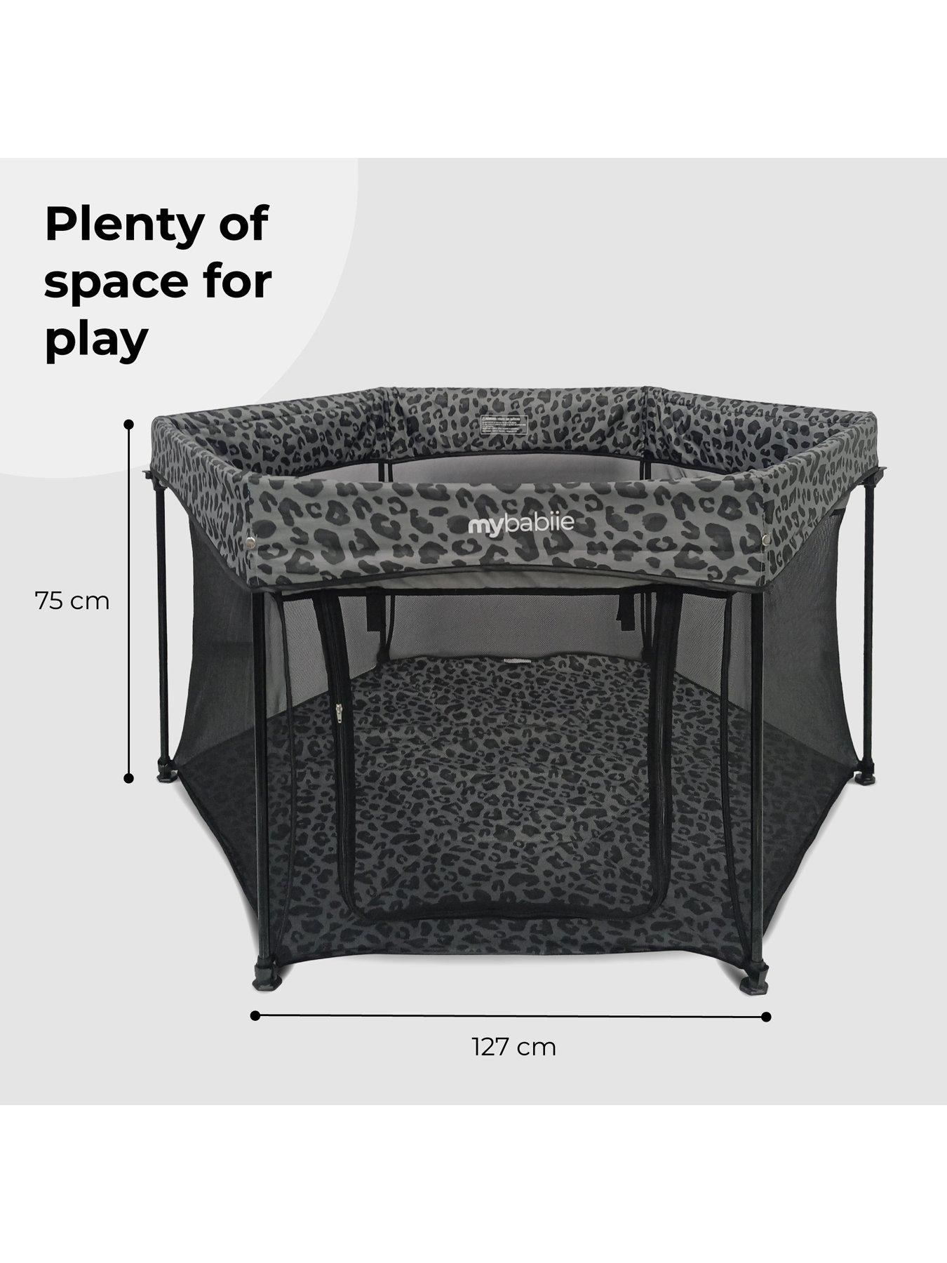 Image 7 of 8 of My Babiie Foldable Baby Playpen - Grey Leopard