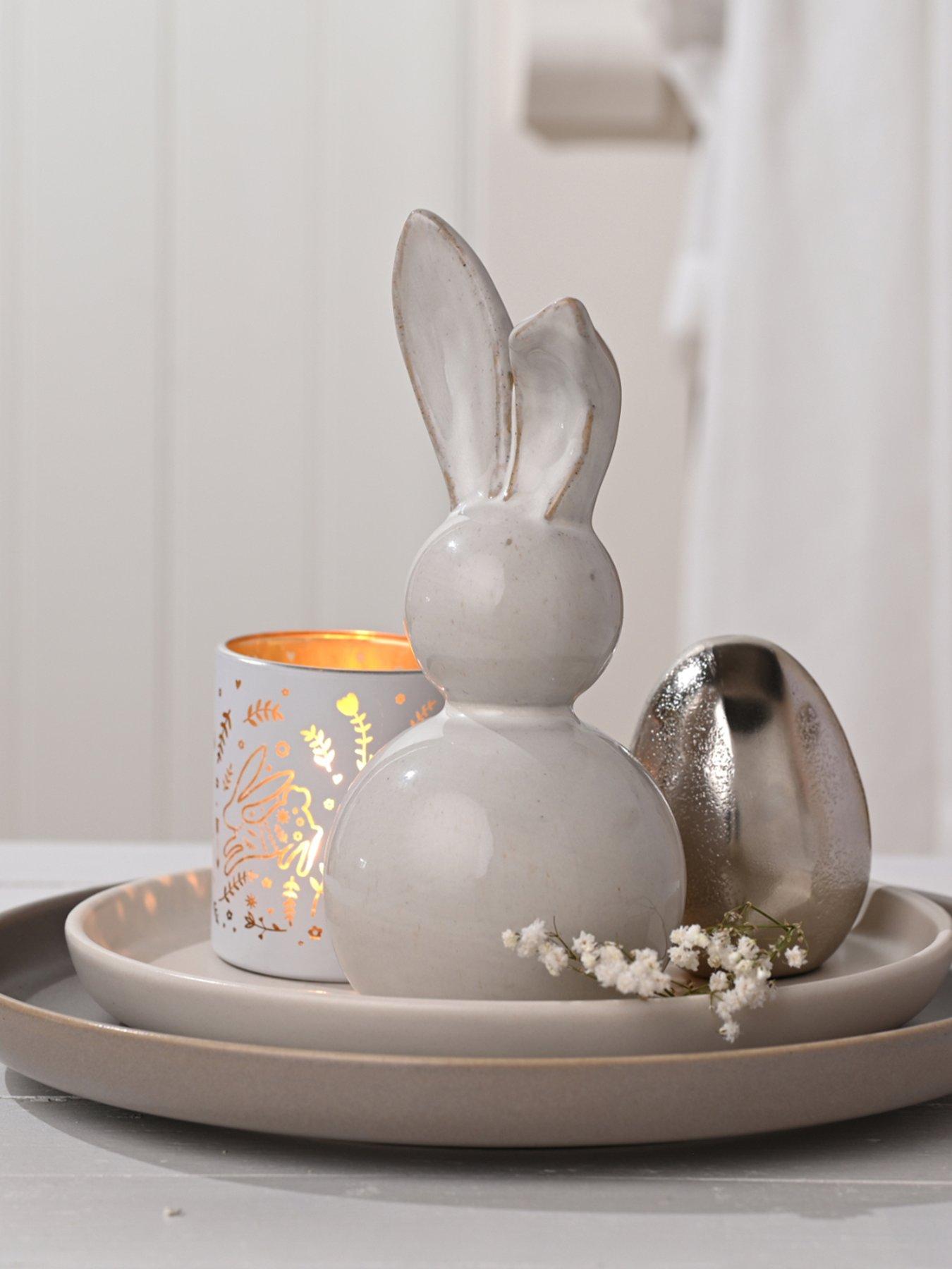  image of grey-ceramic-bunny-decor