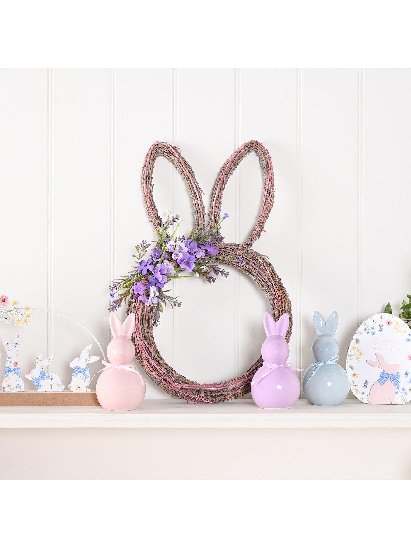 Image 3 of 3 of Set Of 3 Pastel Ceramic Bunnies