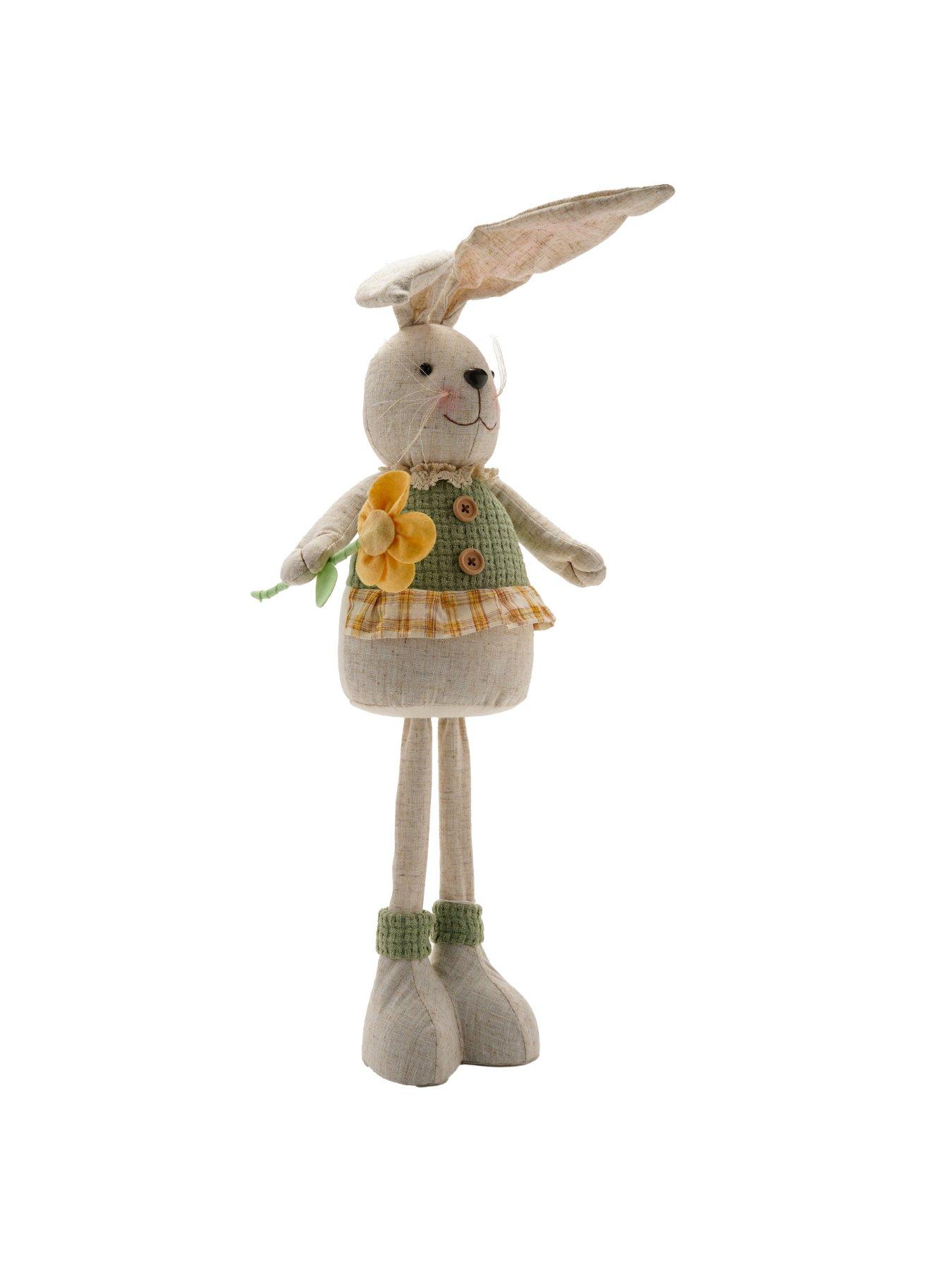 Image 3 of 5 of Set Of 2 Boy & Girl Long Leg Bunnies