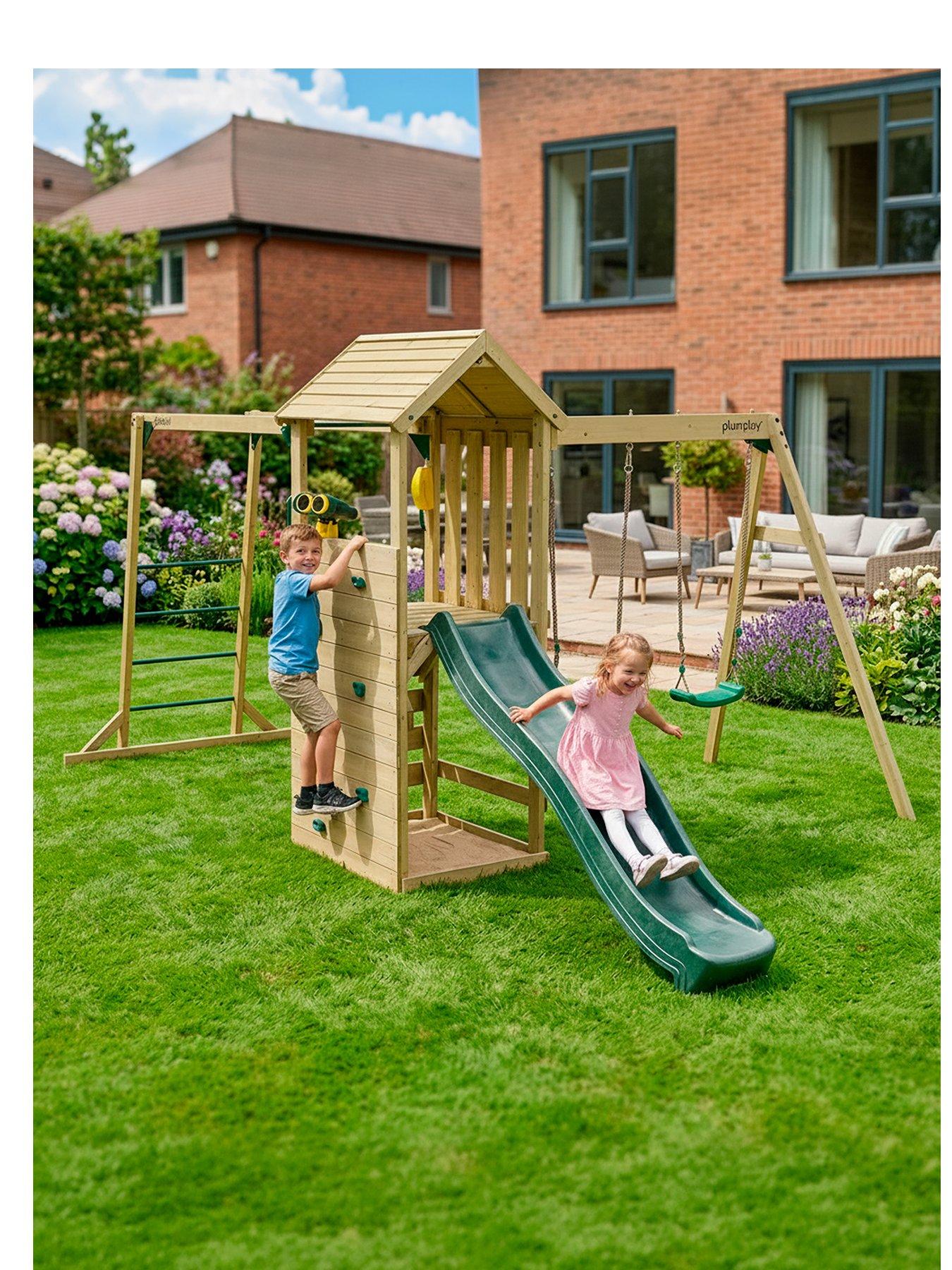 Plum Lookout Tower withSwings  &  Monkey Bars