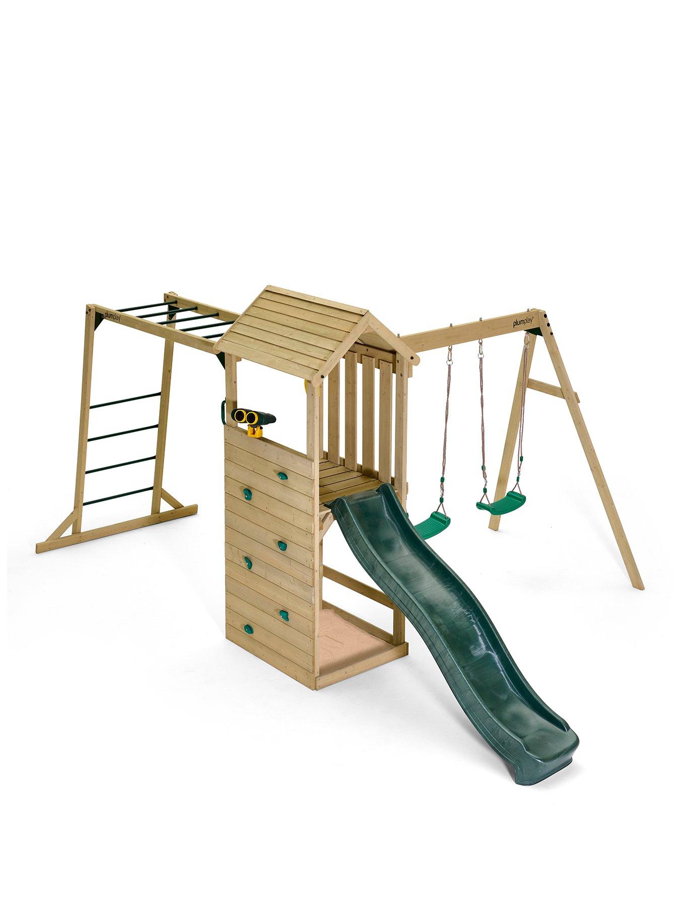Image 1 of 6 of Plum Lookout Tower withSwings &amp; Monkey Bars