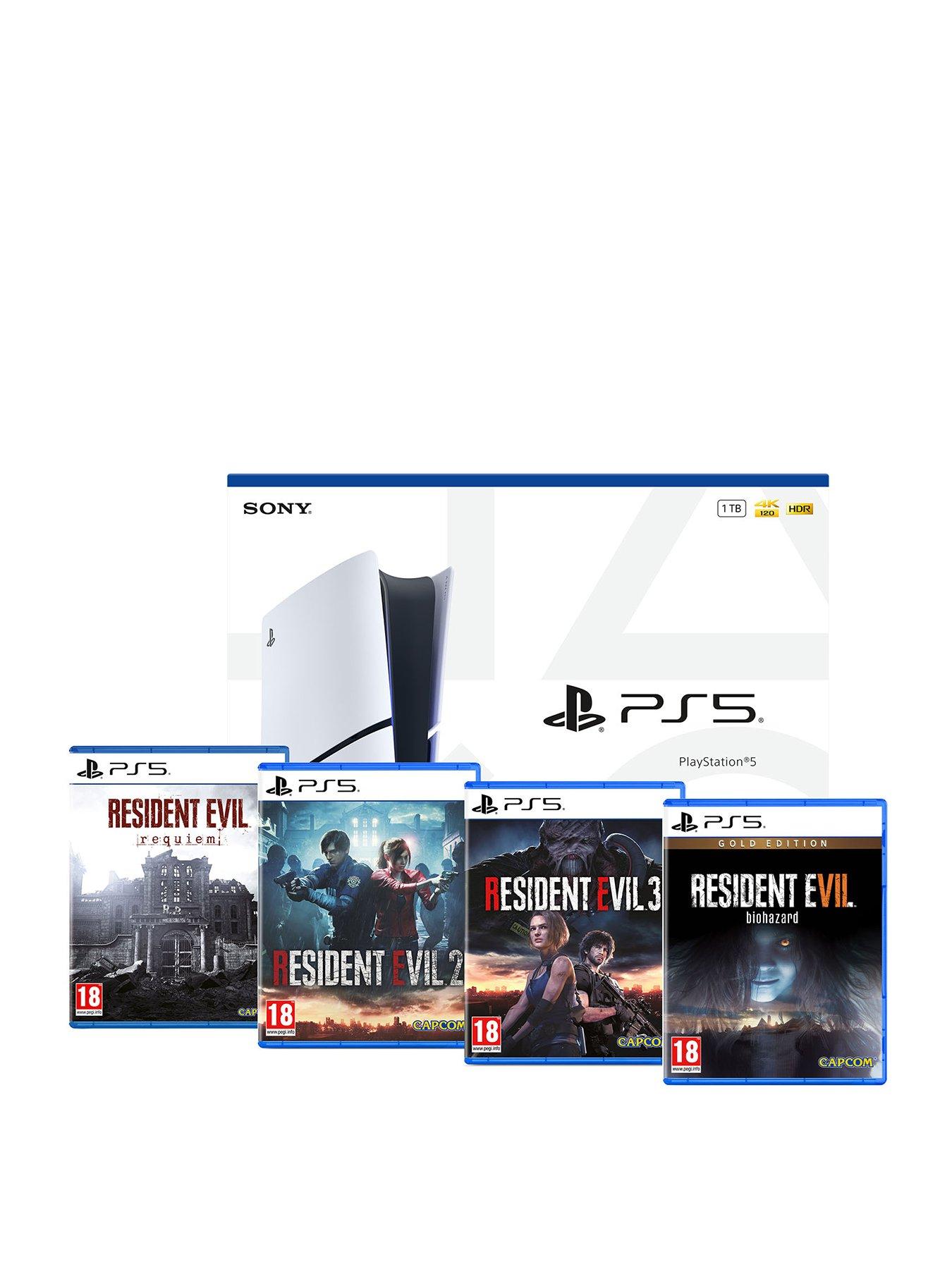 Playstation PlayStation®5 Disc Console – 1TB  &  Resident Evil: Requiem, Resident Evil 2, Resident Evil 3, Resident Evil 7: Gold Edition
