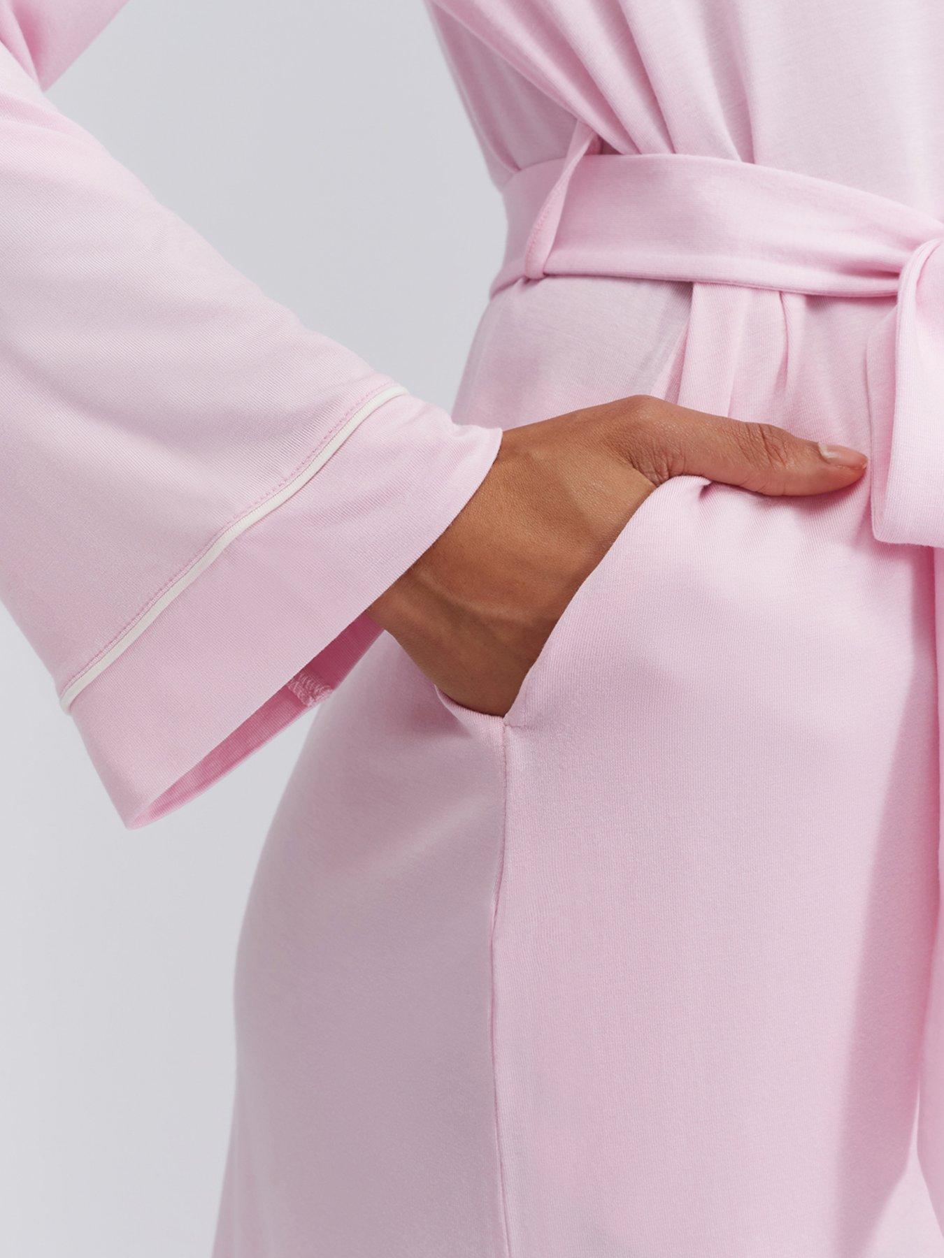 Image 5 of 6 of Boux Avenue Piped Modal Robe - Pink