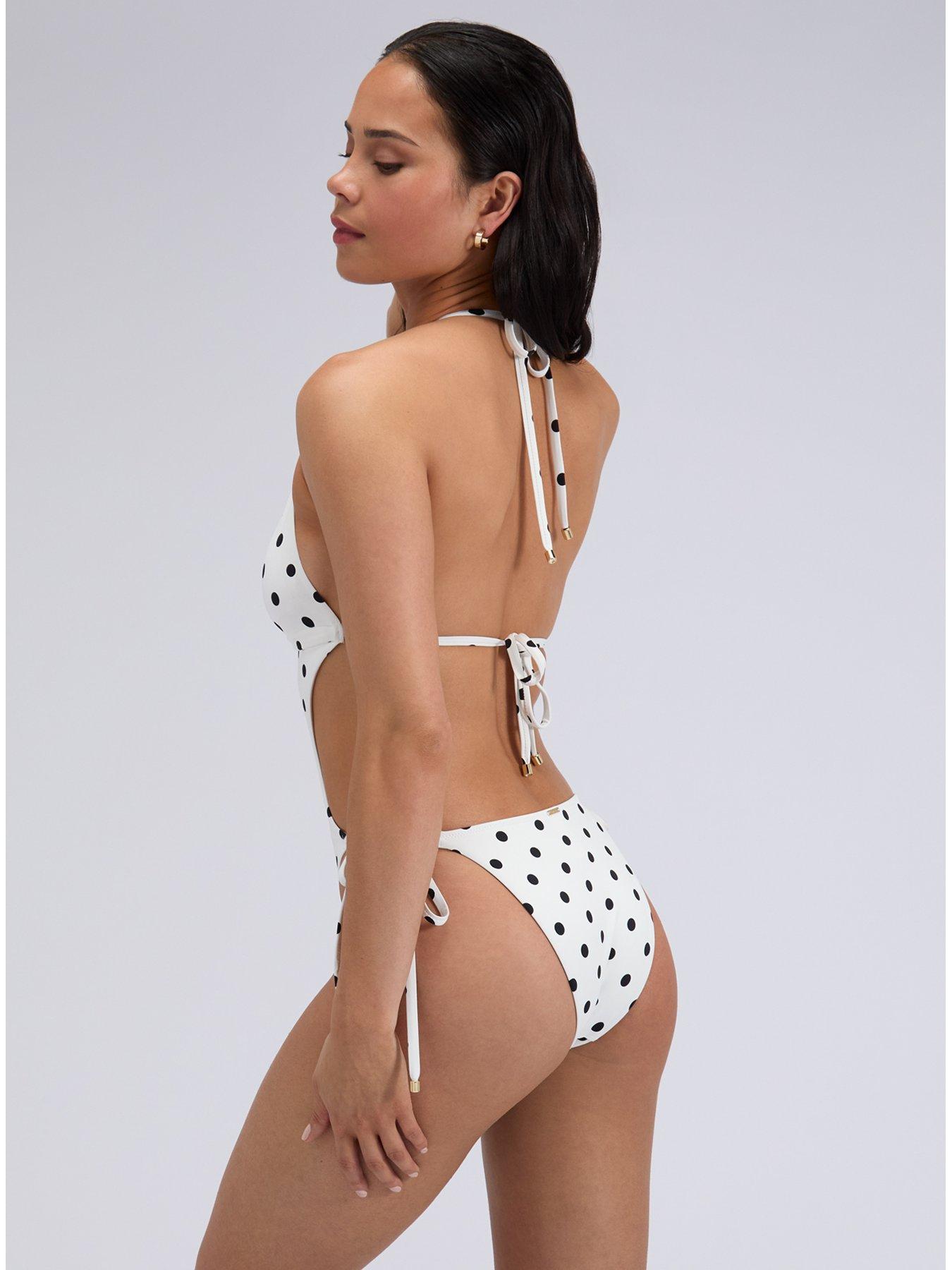 Image 2 of 5 of Boux Avenue Naxos String Side Swimsuit - White Mix