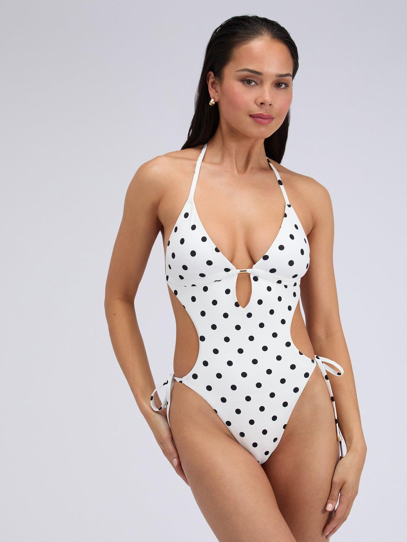 Image 6 of 6 of Boux Avenue Naxos String Side Swimsuit - White