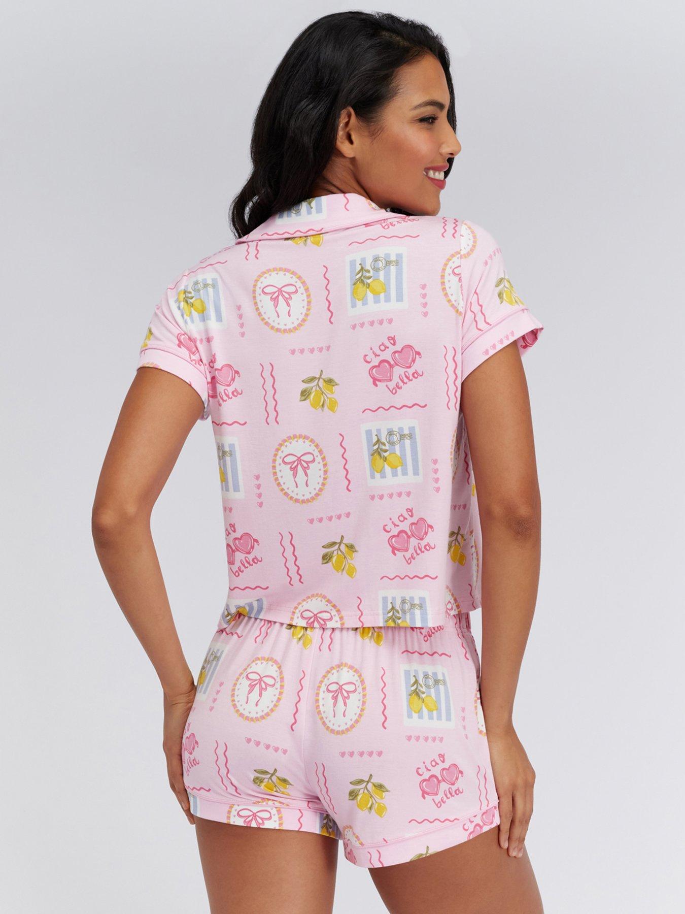 Image 2 of 7 of Boux Avenue Postcard Modal Short Pyjama Set - Pink