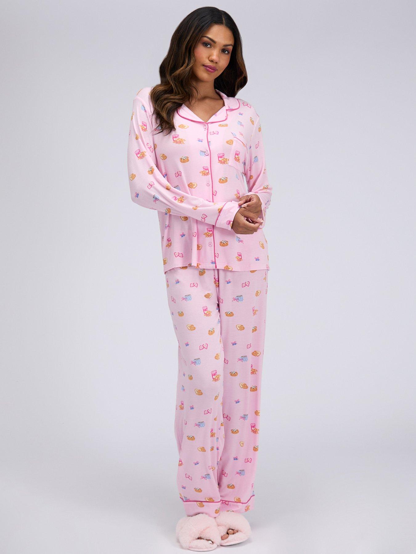 Boux Avenue Breakfast Modal Pyjama Set - Pink