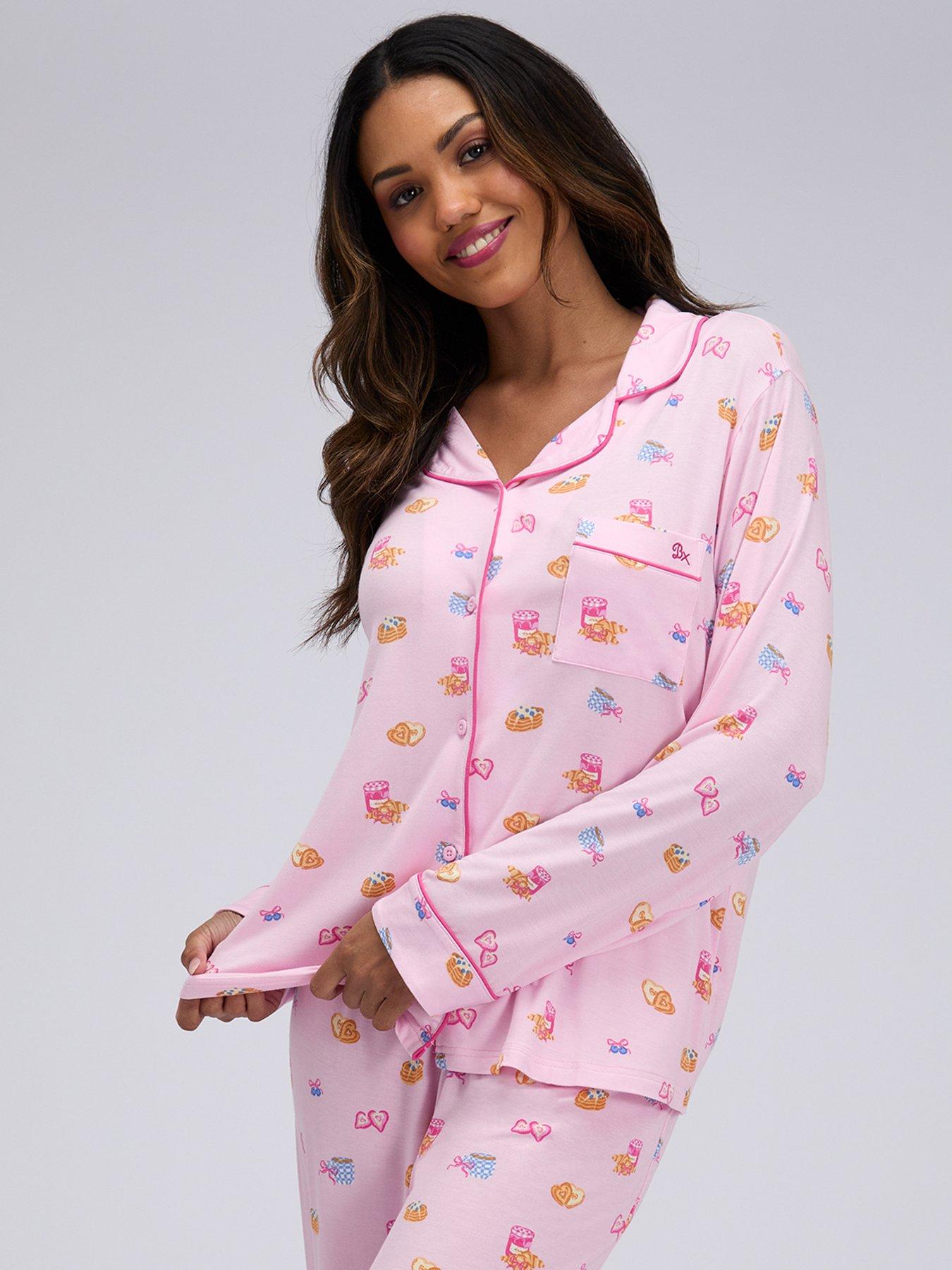 Image 4 of 7 of Boux Avenue Breakfast Modal Pyjama Set - Pink