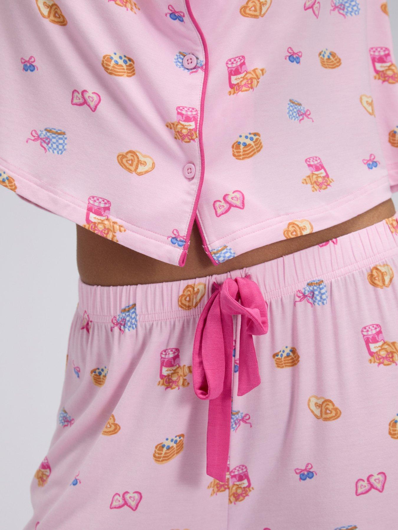Image 6 of 7 of Boux Avenue Breakfast Modal Pyjama Set - Pink
