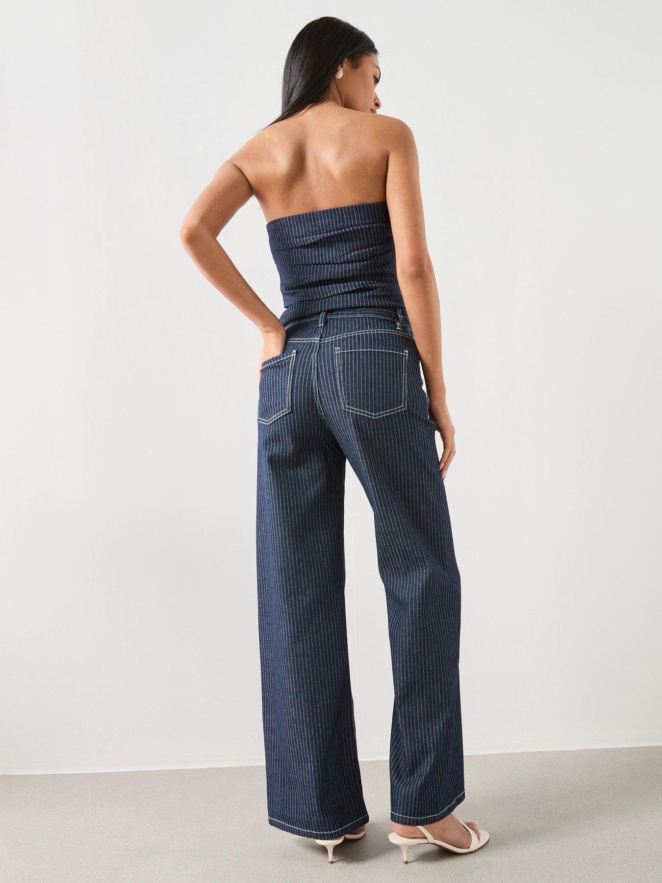 Image 6 of 6 of Mango Asymmetric Co-ord Bandeau Top - Blue