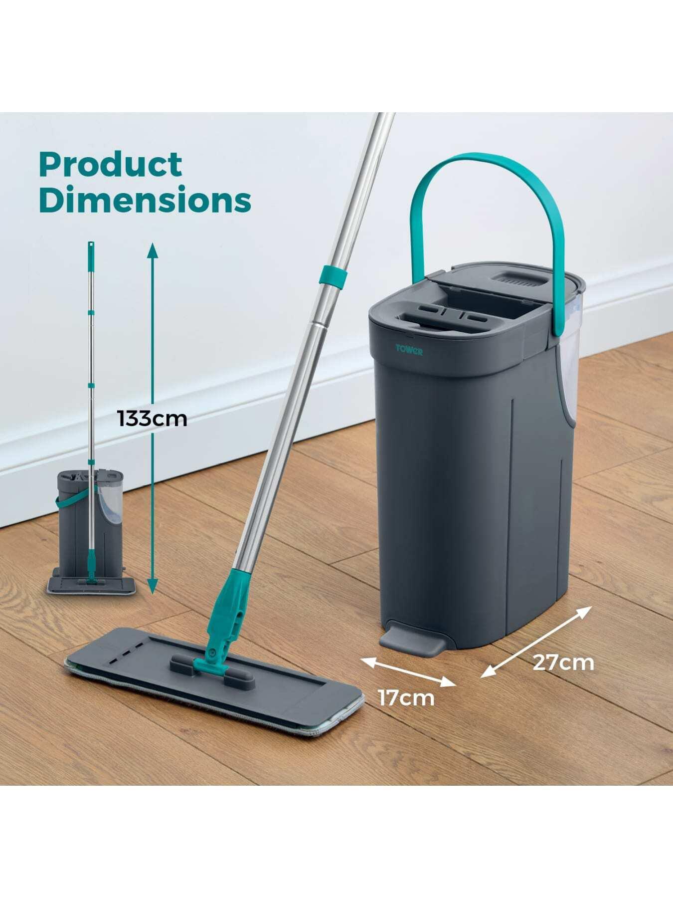  image of tower-flat-mop-and-bucket