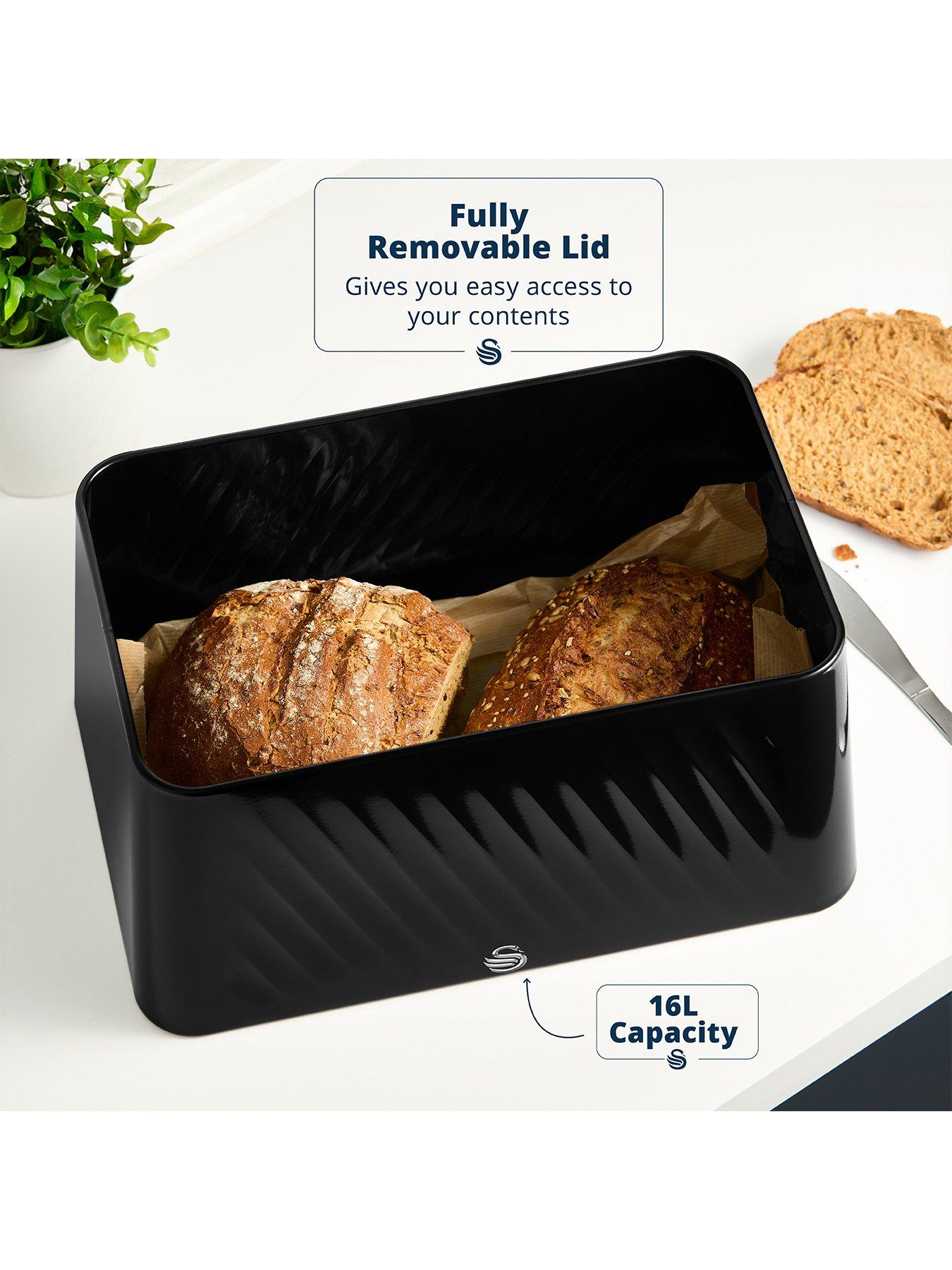  image of swan-bread-bin-black