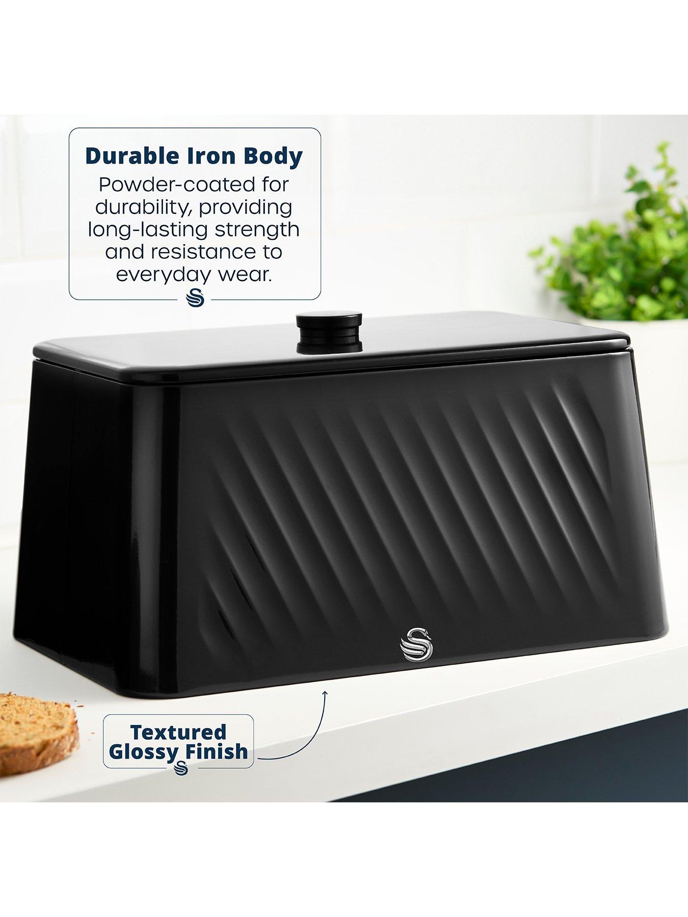  image of swan-bread-bin-black