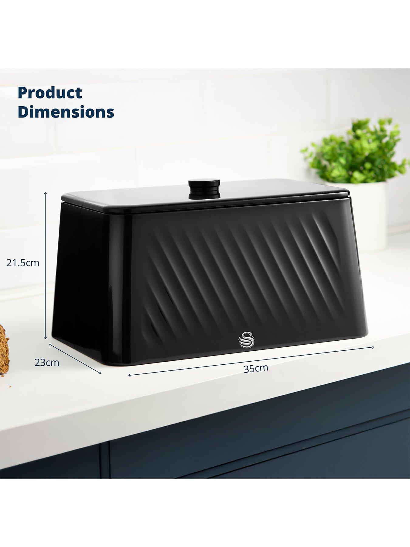 image of swan-bread-bin-black