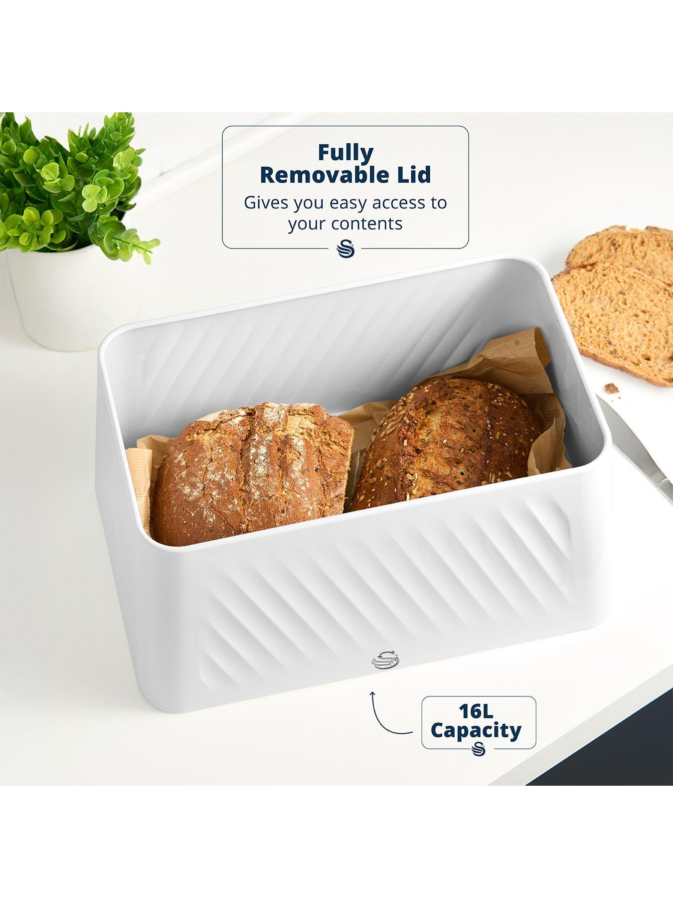  image of swan-bread-bin-white