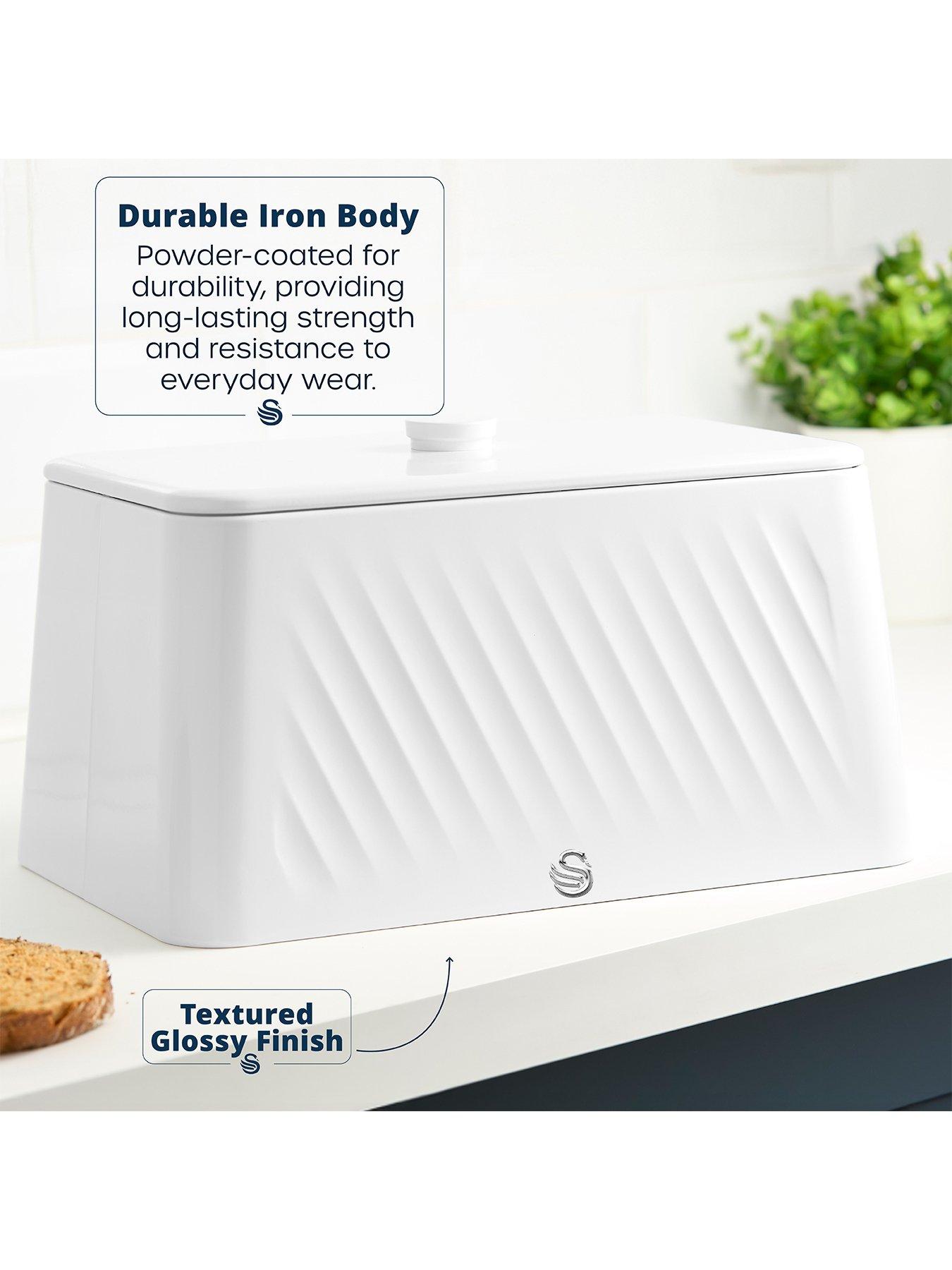  image of swan-bread-bin-white
