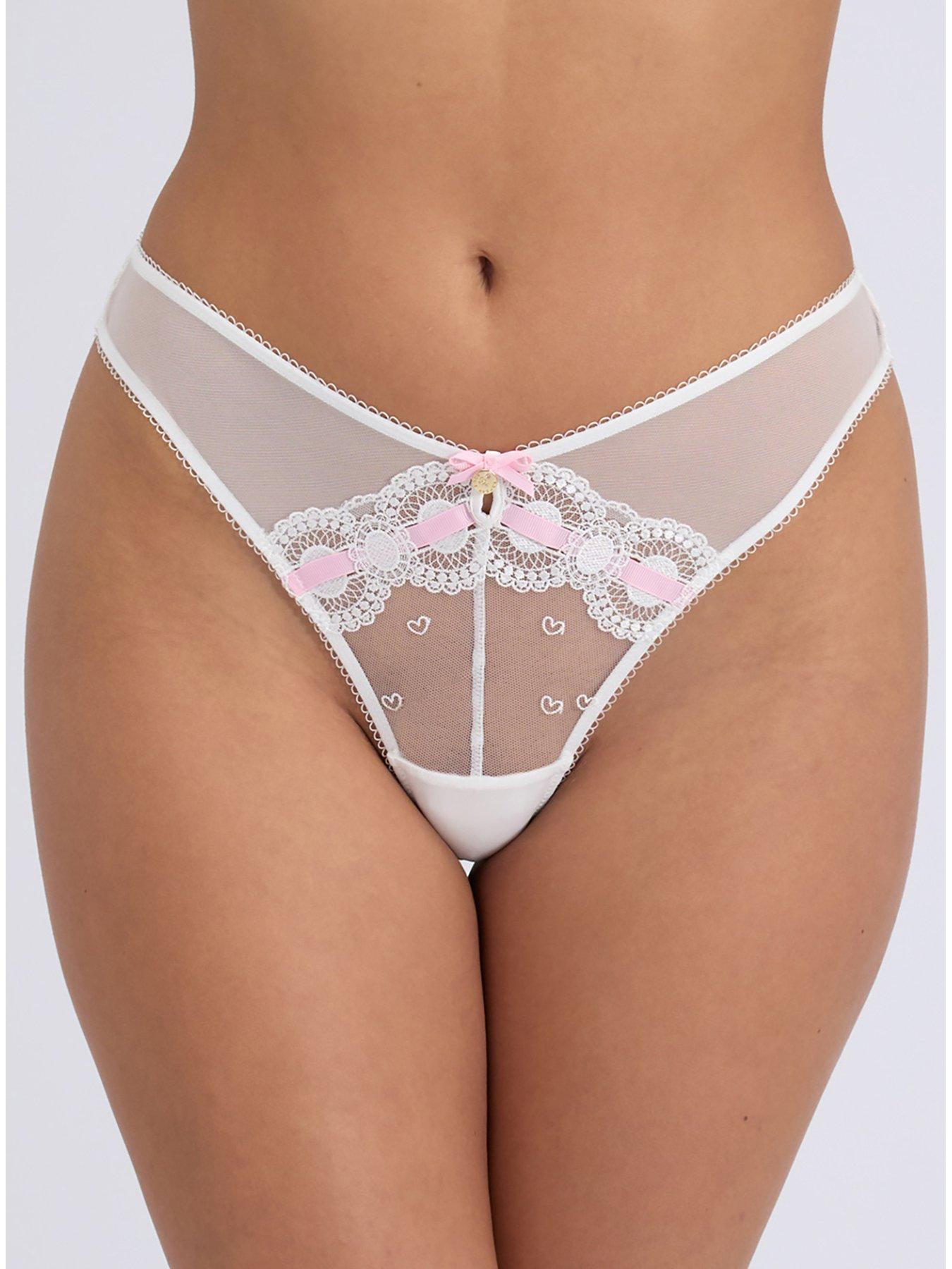 Boux Avenue Calla Emb Thong - White