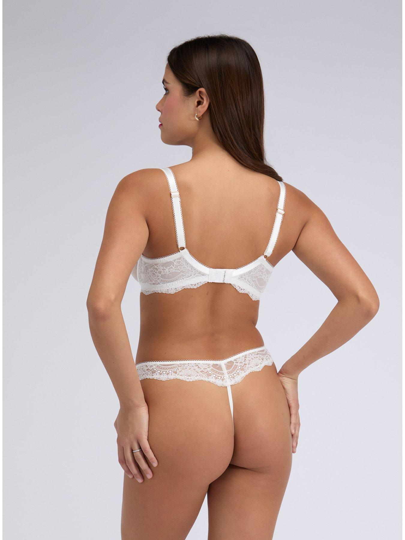Image 2 of 4 of Boux Avenue Calla Emb Thong - White