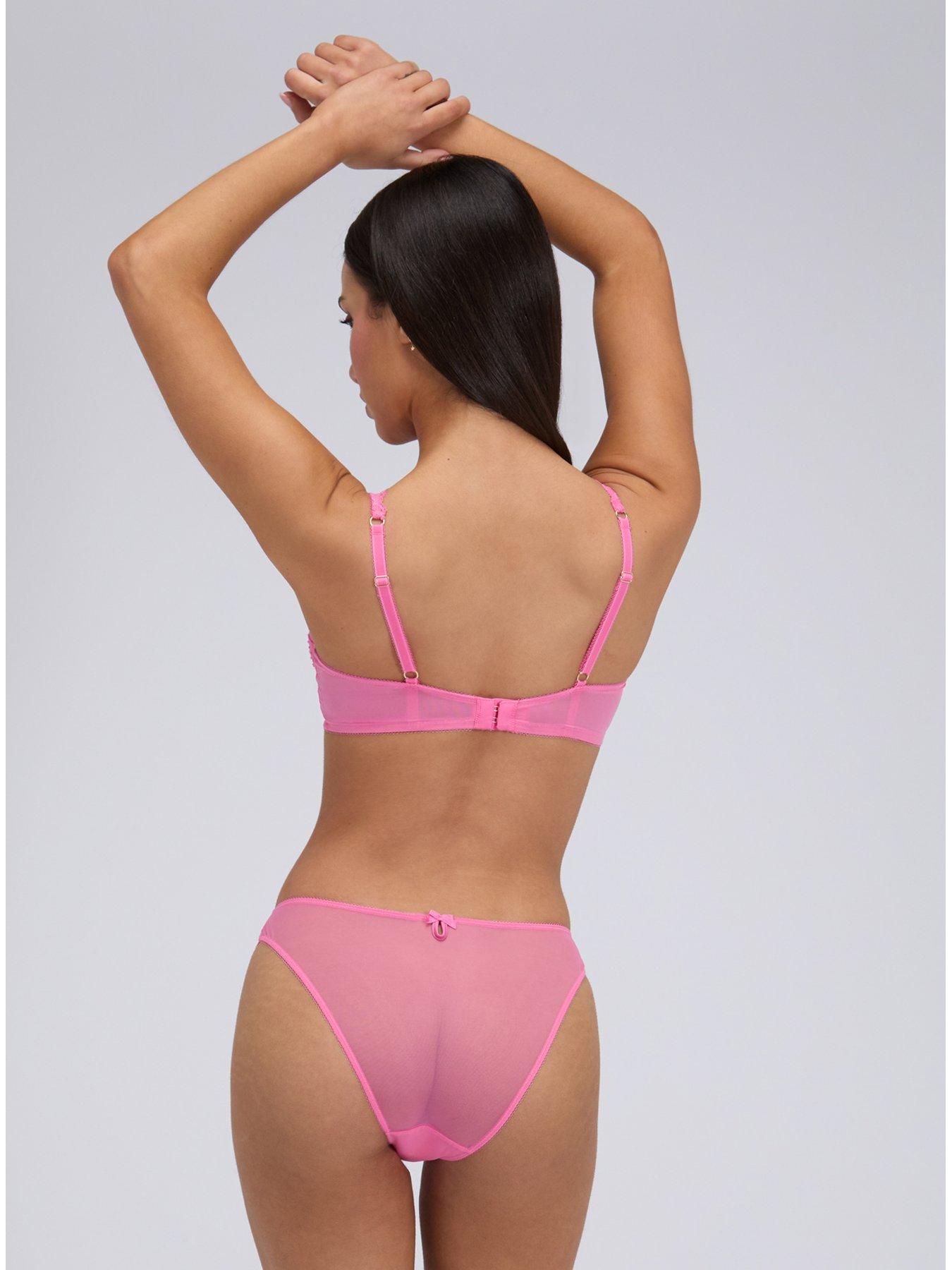 Image 2 of 5 of Boux Avenue Poppy Lace Brief - Hot Pink
